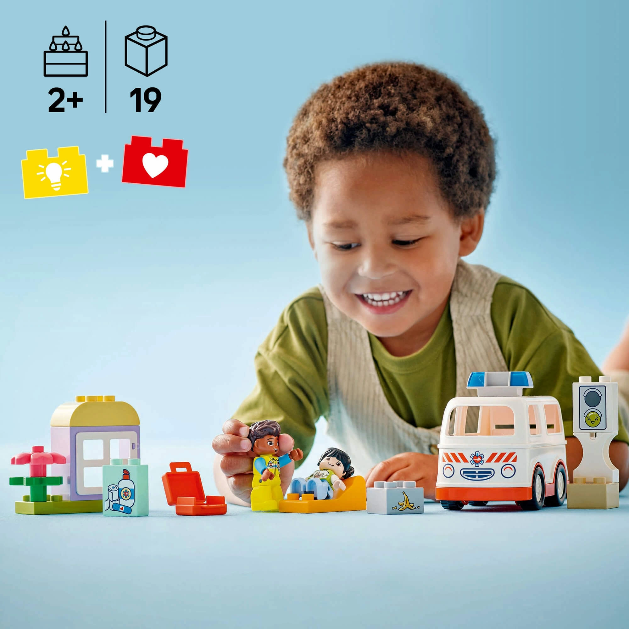 Lego Duplo 10447 Ambulance & Driver Playset for Toddlers Ages 2 and Up