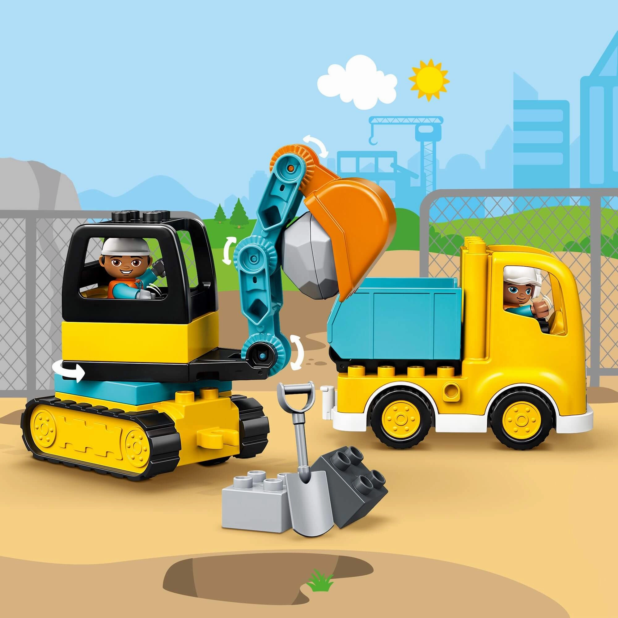 Lego Duplo 10931 Truck and Tracked Excavator for Toddlers Ages 2 & Up