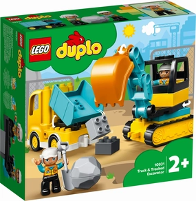 Lego Duplo 10931 Truck and Tracked Excavator for Toddlers Ages 2 & Up