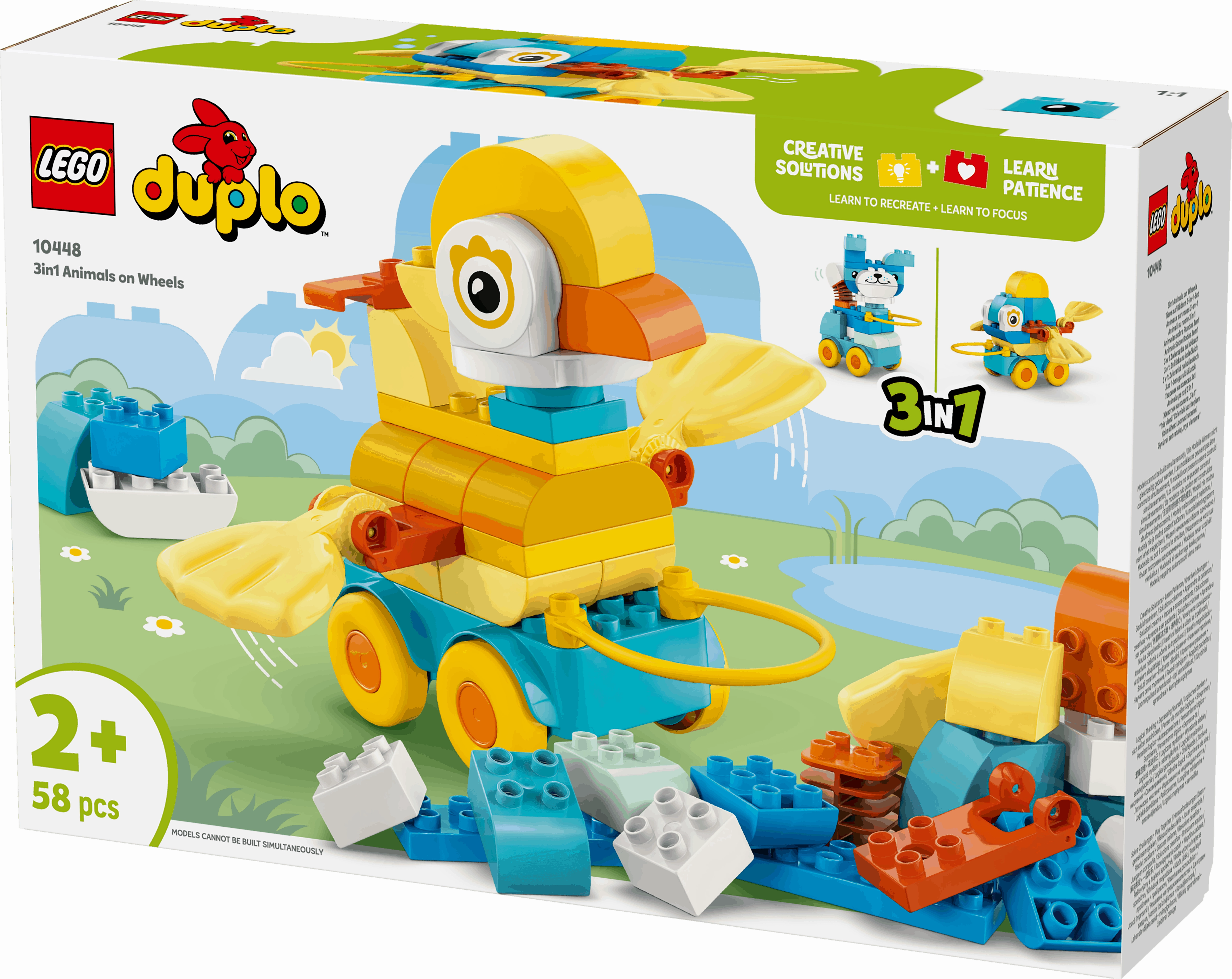 Lego Duplo Town 10448 3 in 1 Animals on Wheels Set for Ages 2 and Up