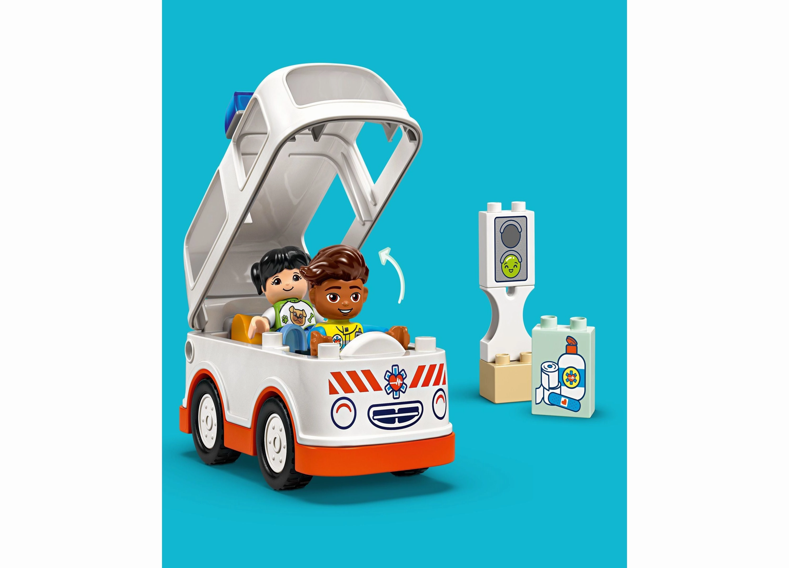 LEGO DUPLO Town Ambulance Adventure Building Set 10447, 19 Pieces