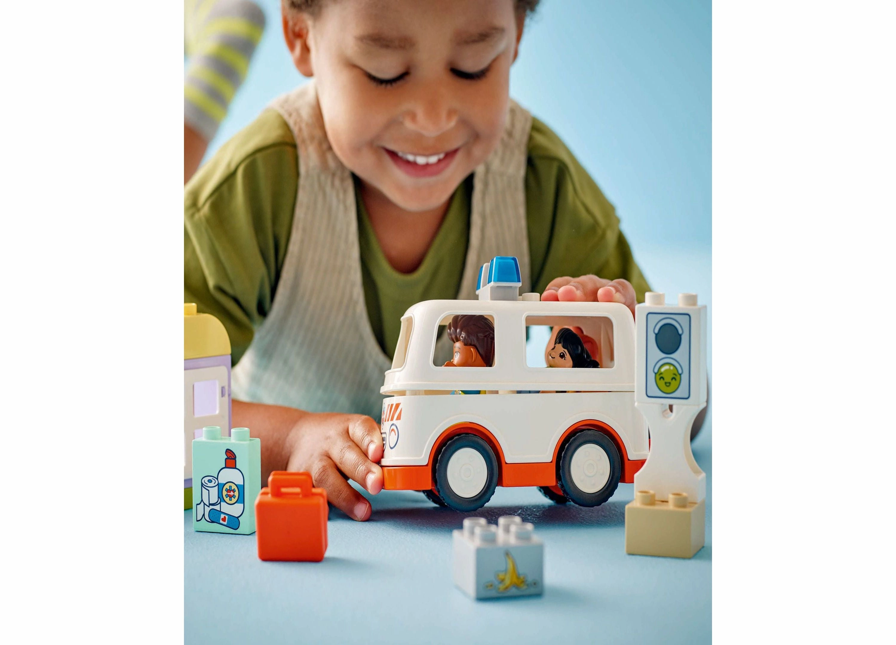LEGO DUPLO Town Ambulance Adventure Building Set 10447, 19 Pieces