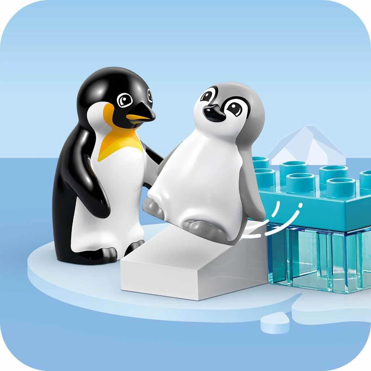 LEGO DUPLO Town Wild Animal Families: Penguins & Lions Set Building Kit For Ages 2 