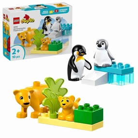 LEGO DUPLO Town Wild Animal Families: Penguins & Lions Set Building Kit For Ages 2 