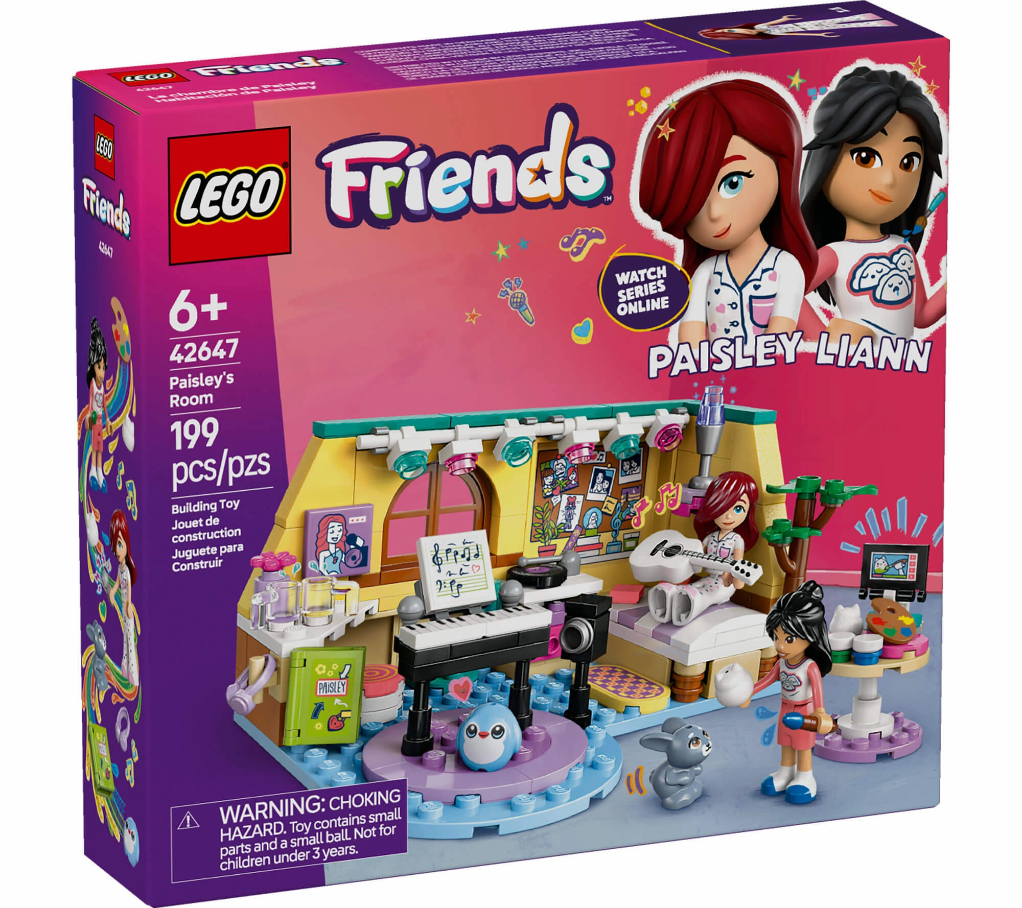 LEGO Friends 199-Piece Paisleys Room Bedroom Playset - Arts & Music Theme