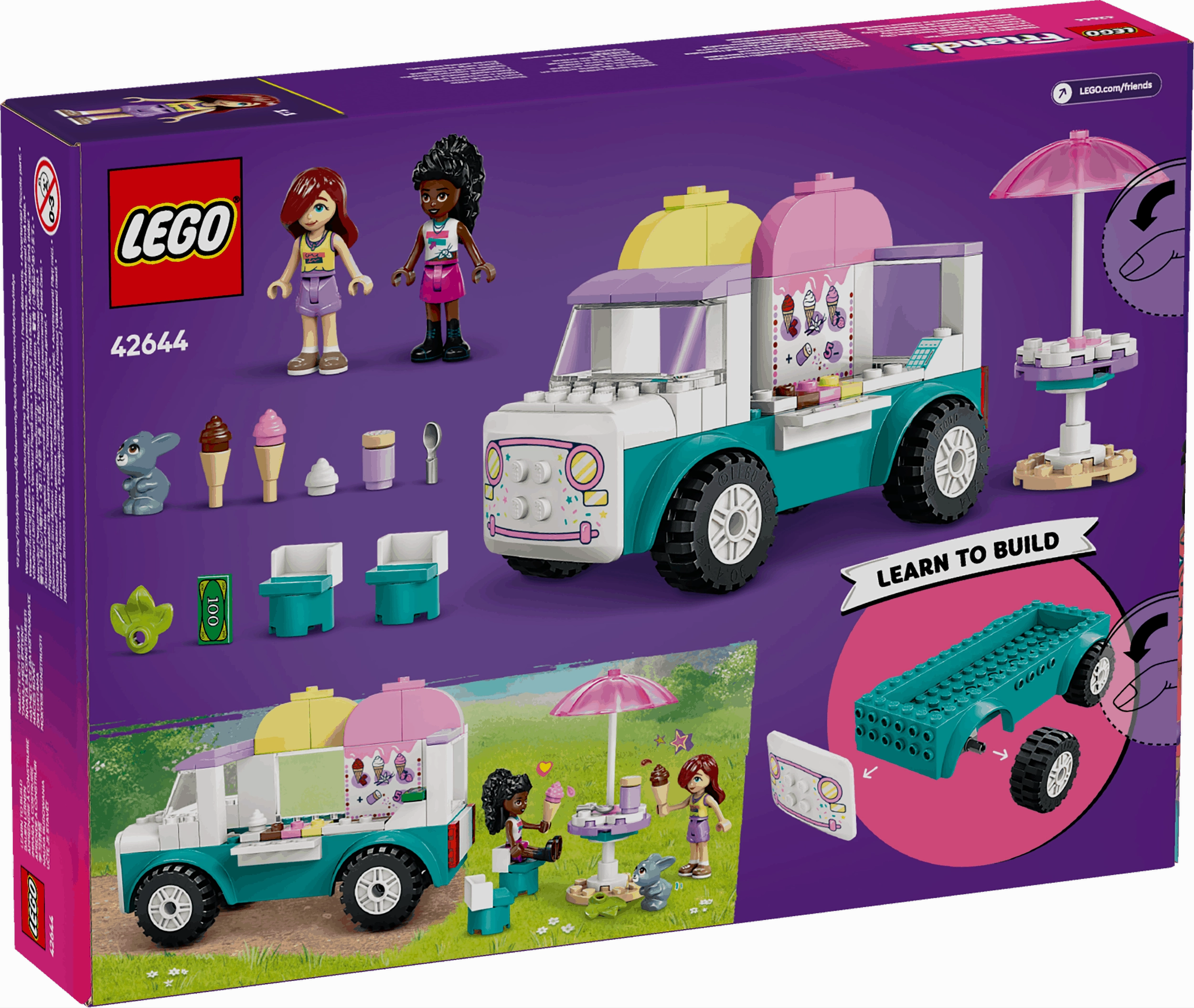 Lego Friends 42644 Heartlake City Ice Cream Truck Playset for Ages 4 