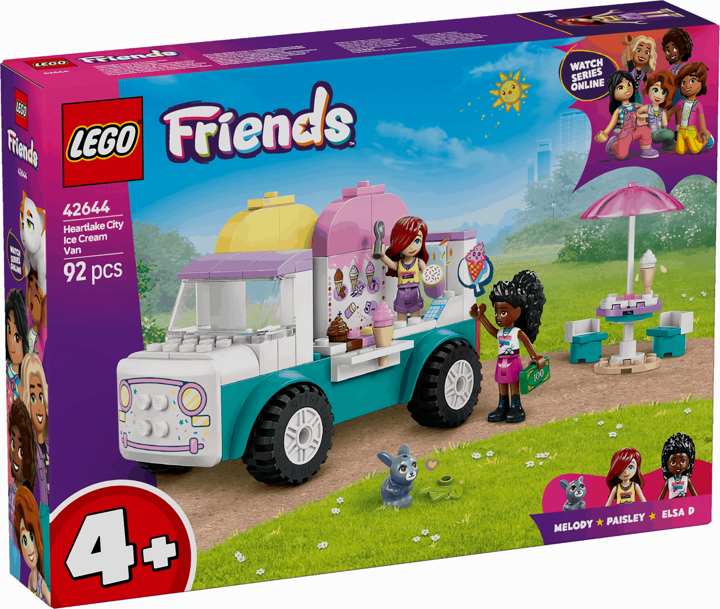 Lego Friends 42644 Heartlake City Ice Cream Truck Playset for Ages 4 