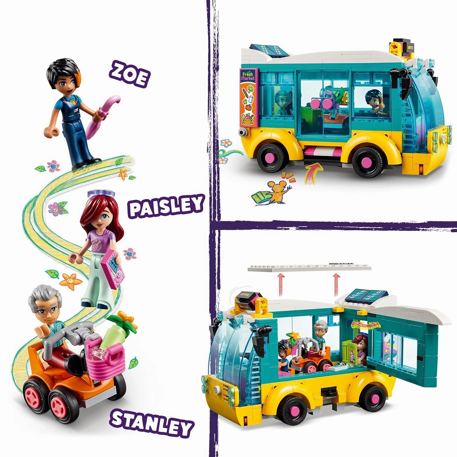 LEGO Friends Heartlake City Bus Building Kit For Ages 7 
