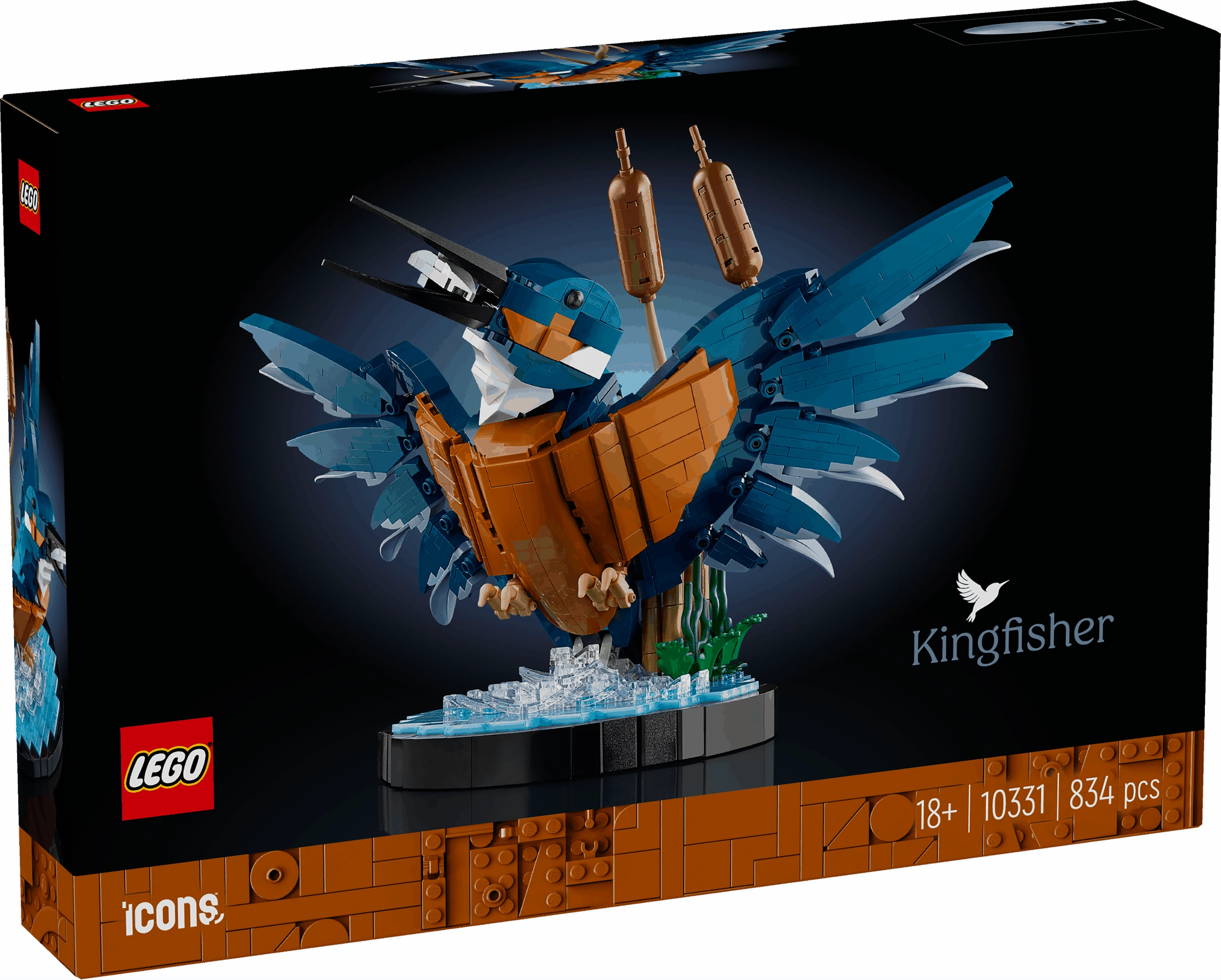 Lego Icons 10331 Kingfisher Bird Model Set for Adults Ages 18 and Up