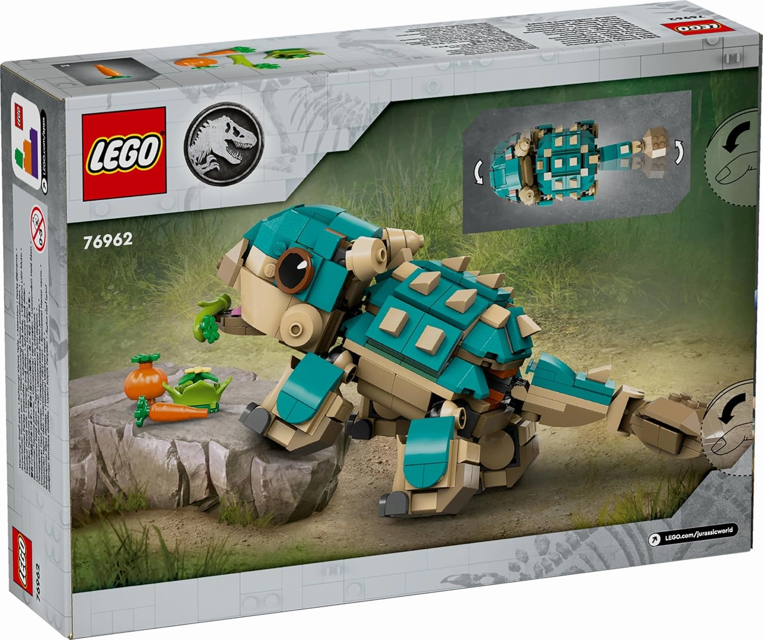LEGO Jurassic World Baby Bumpy Ankylosaurus Toy Set for Ages 7 
