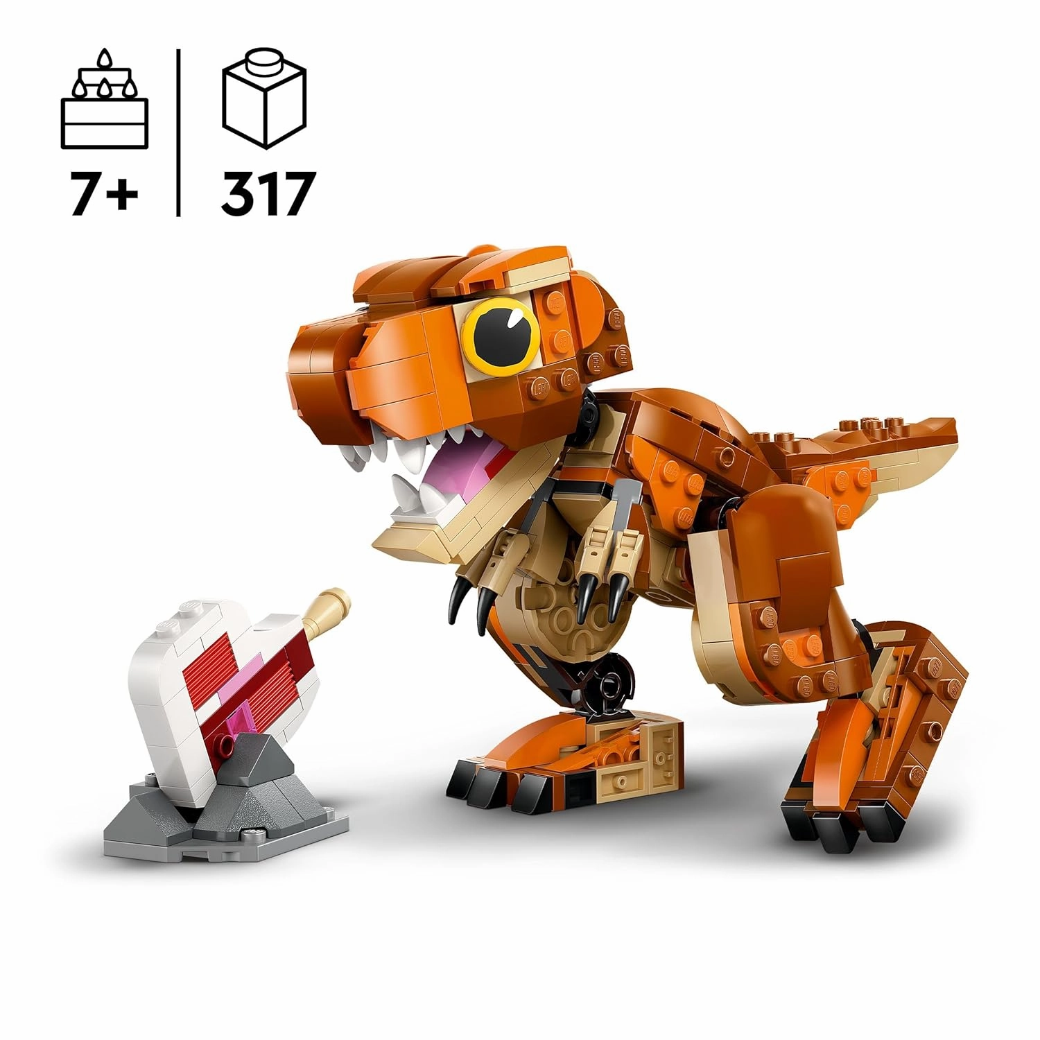 LEGO Jurassic World Little Eatie T-rex Dinosaur Model Building Kit For Ages 7 