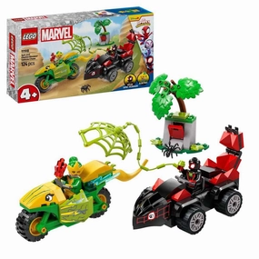 LEGO Marvel Spidey and His Amazing Friends Spin and Electro Dinosaur Vehicle Chase Building Kit For Ages 4 