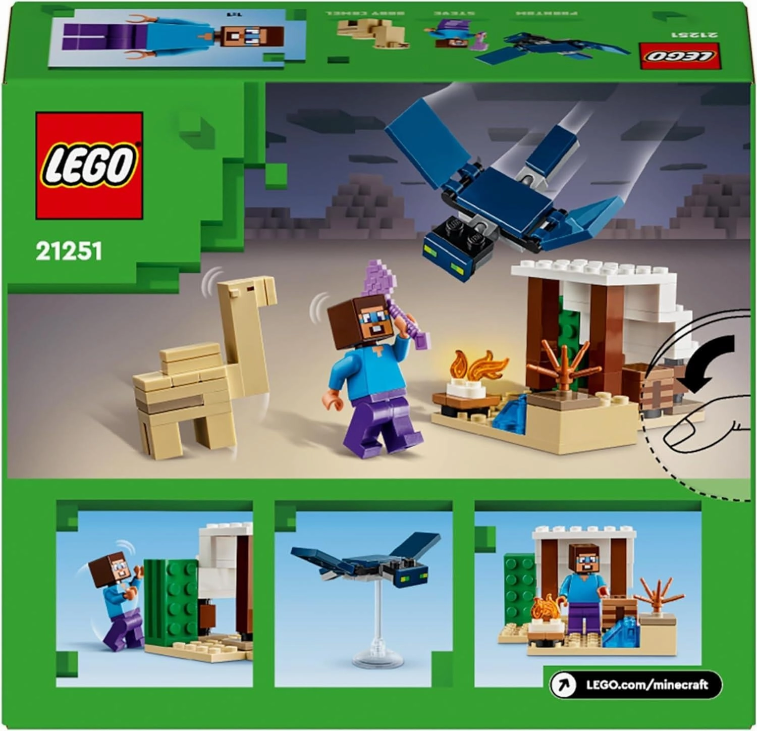 Lego Minecraft 21251 Steve's Desert Expedition Playset for Ages 6 & Up