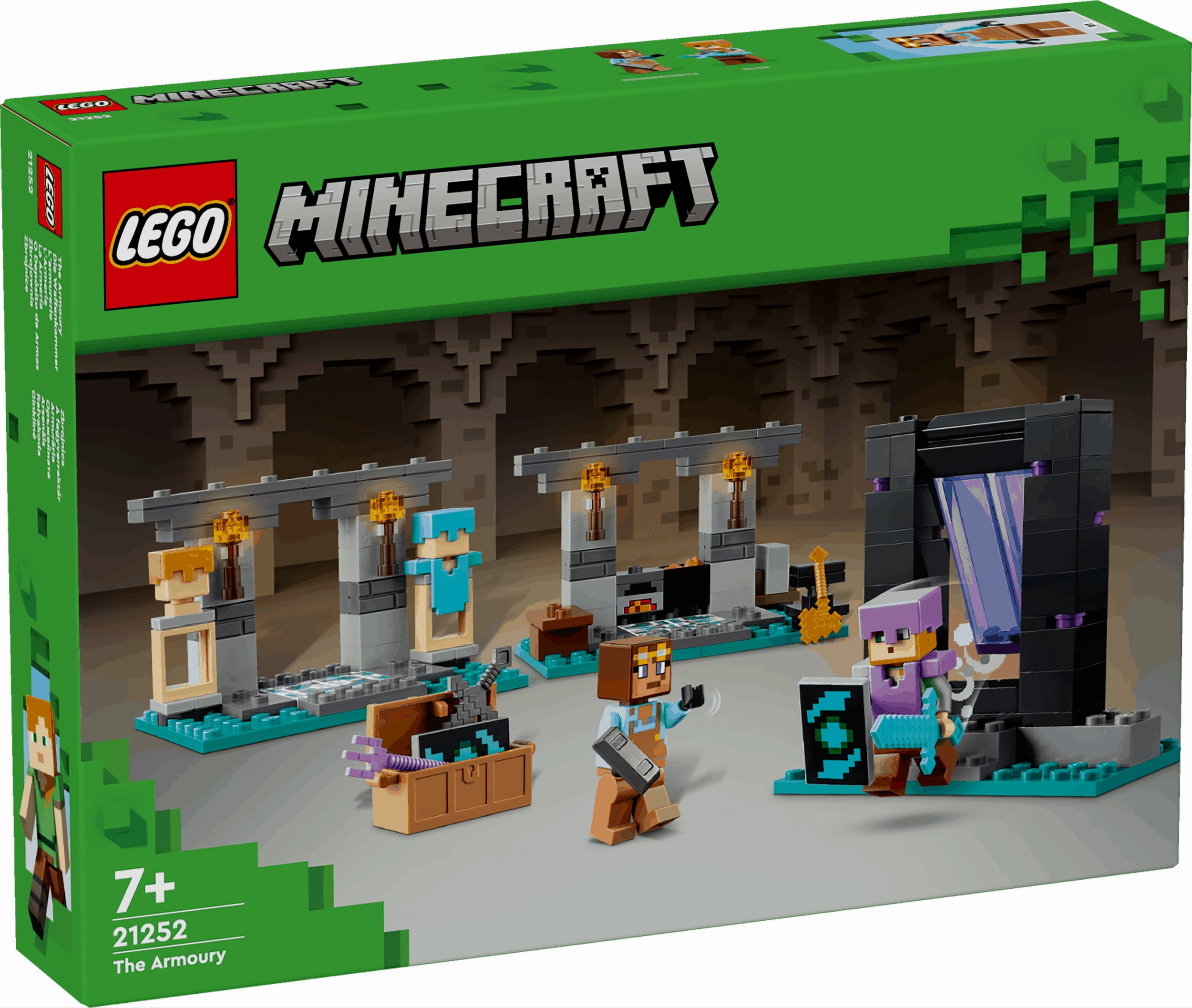 Lego Minecraft 21252 The Armoury Buildable Toy Playset for Ages 8 & Up