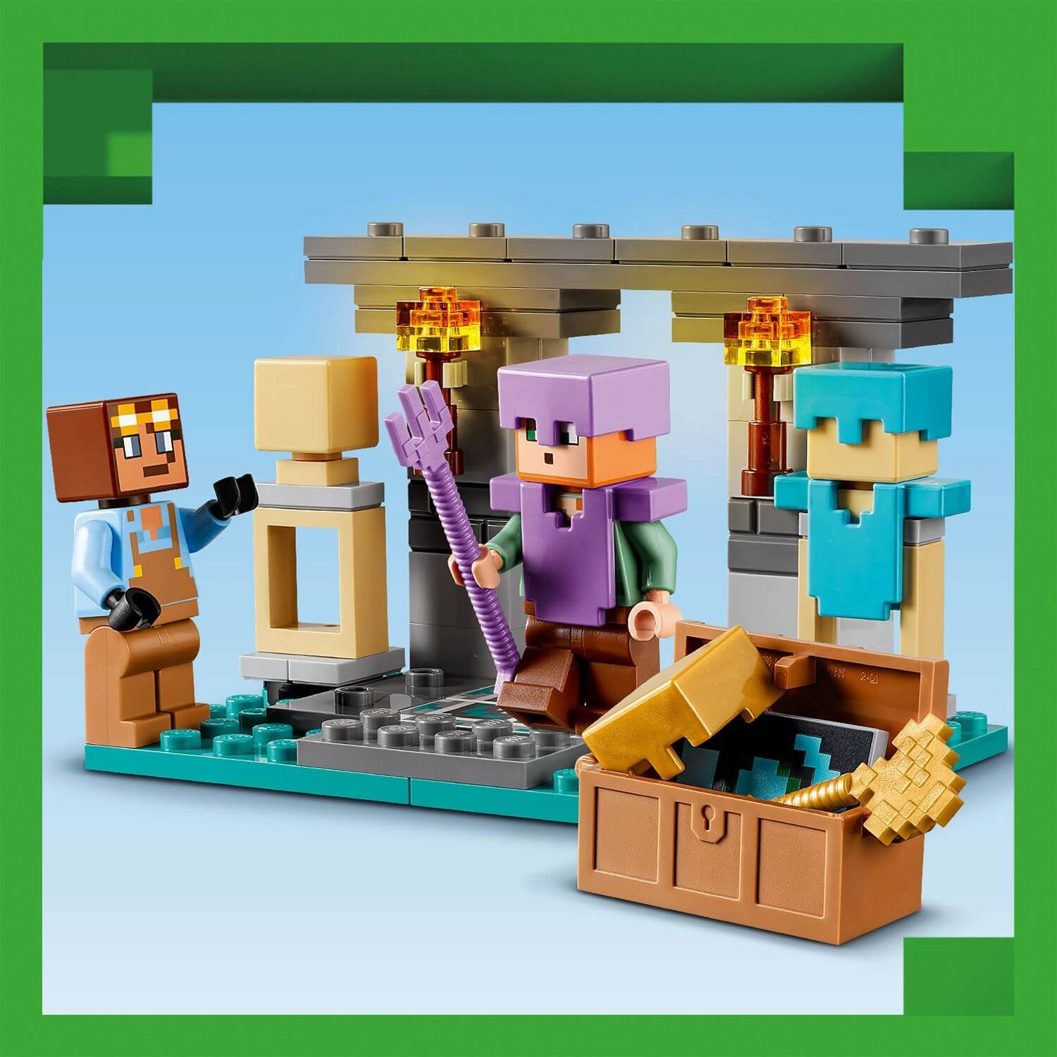 Lego Minecraft 21252 The Armoury Buildable Toy Playset for Ages 8 & Up