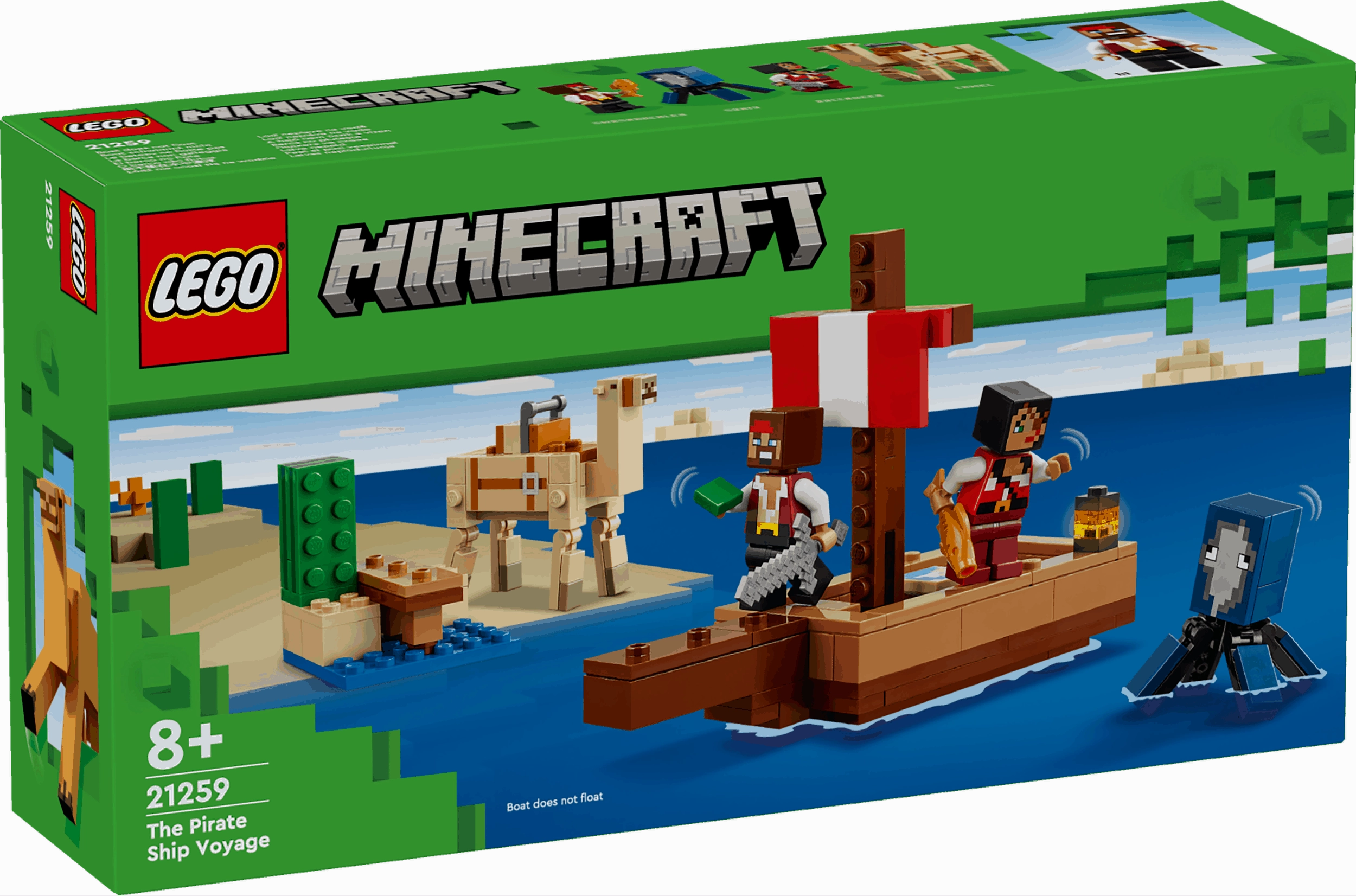 Lego Minecraft 21259 The Pirate Ship Voyage Toy Playset for Ages 8 