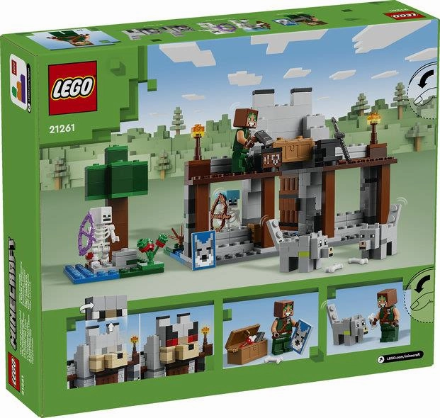 Lego Minecraft 21261 The Wolf Stronghold Toy Playset for Ages 8 and Up