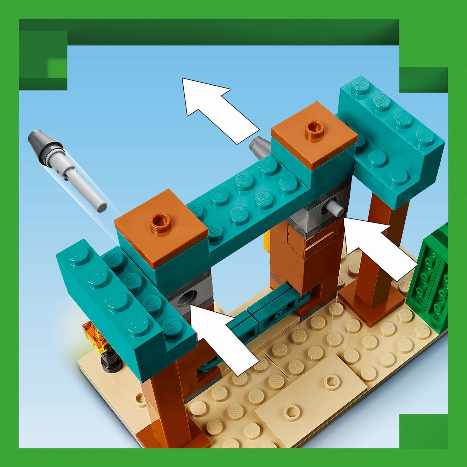 Lego Minecraft 21267 The Illager Desert Patrol Playset for Ages 7 & Up