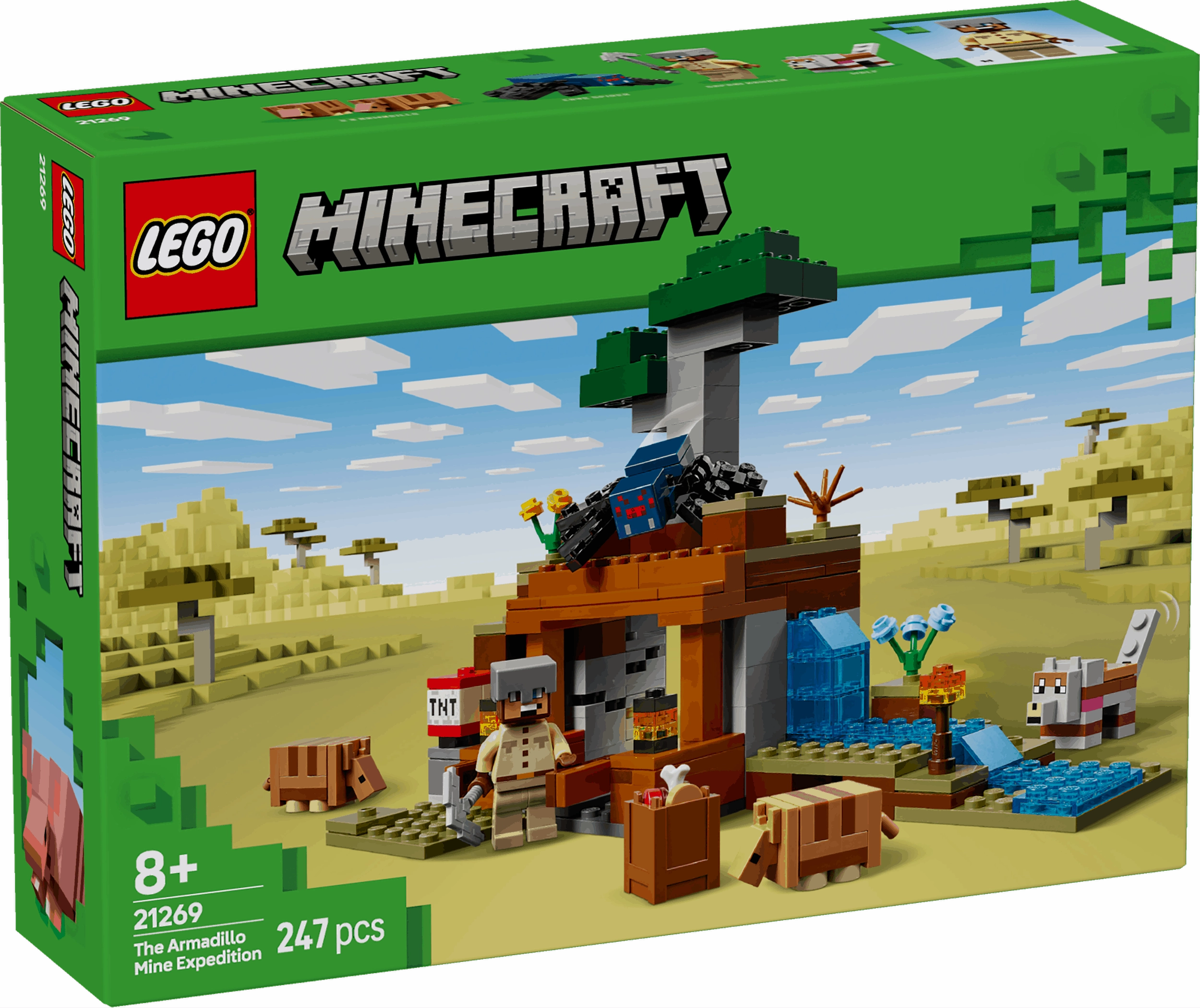 Lego Minecraft 21269 The Armadillo Mine Expedition Playset for Ages 8 