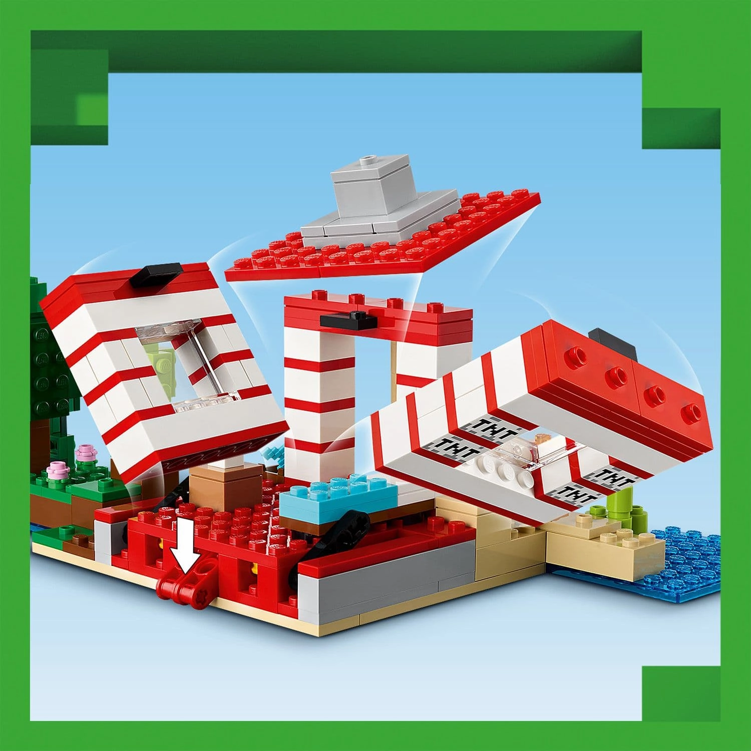 Lego Minecraft 21275 The TNT Jungle House Playset for Ages 8 and Up