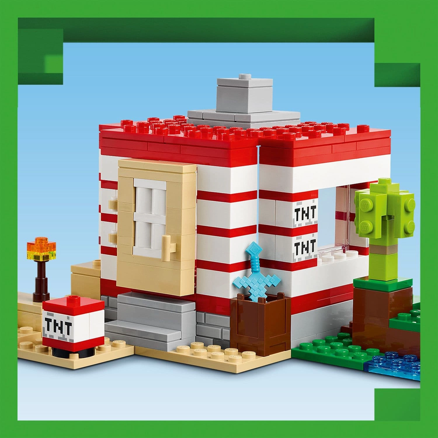 Lego Minecraft 21275 The TNT Jungle House Playset for Ages 8 and Up