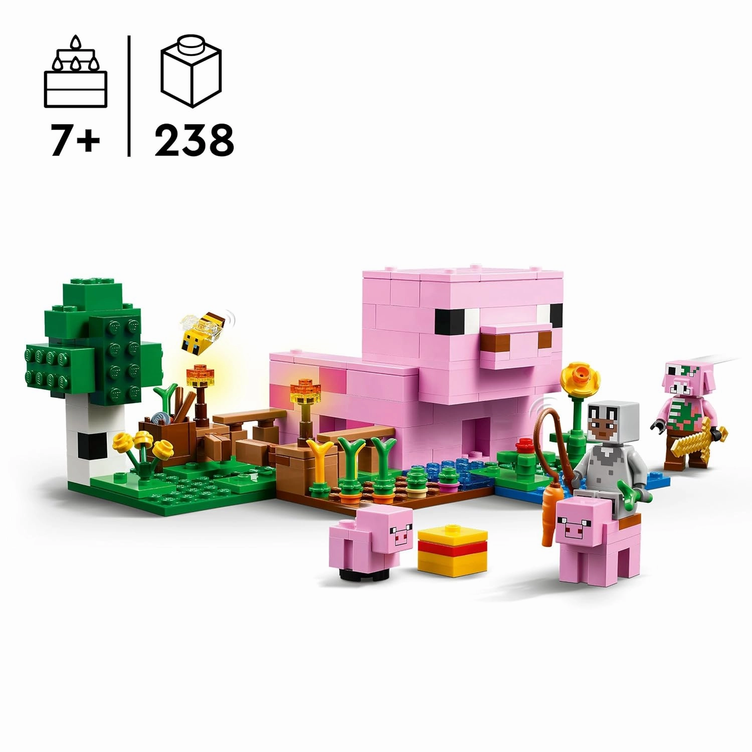 LEGO Minecraft The Baby Pig House Gamer Building Kit For Ages 7 