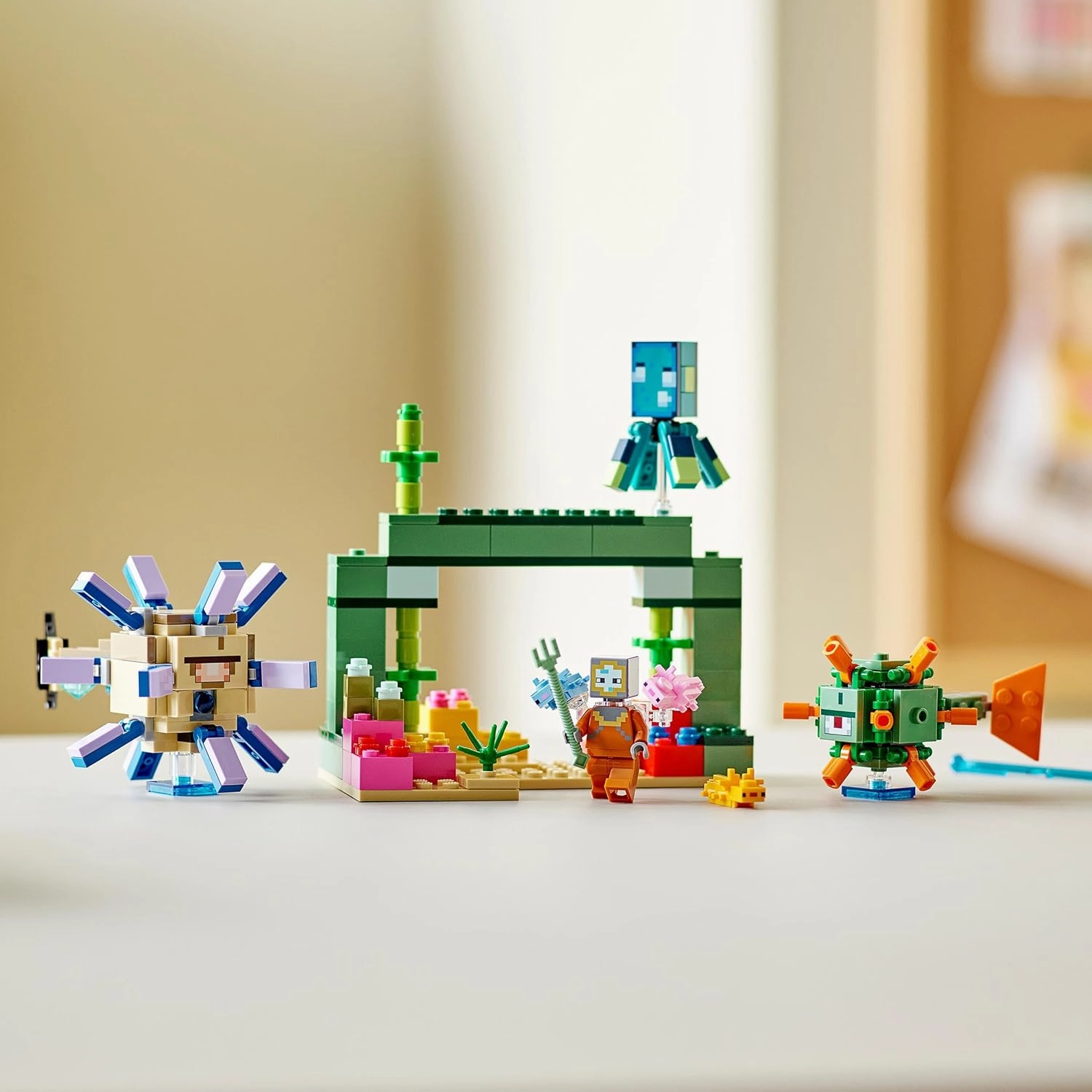 LEGO Minecraft The Guardian Battle Toy Building Kit For Ages 8 