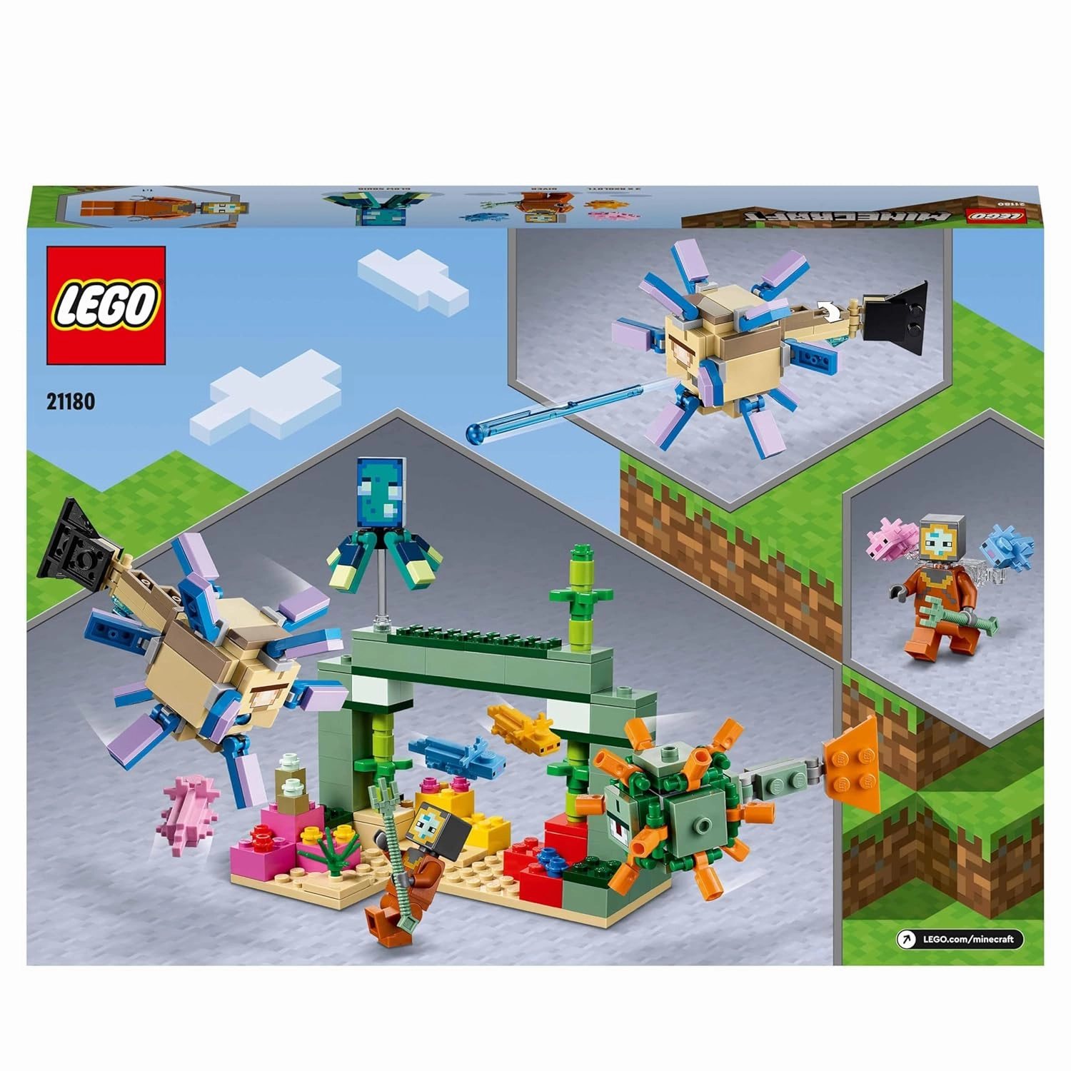 LEGO Minecraft The Guardian Battle Toy Building Kit For Ages 8 
