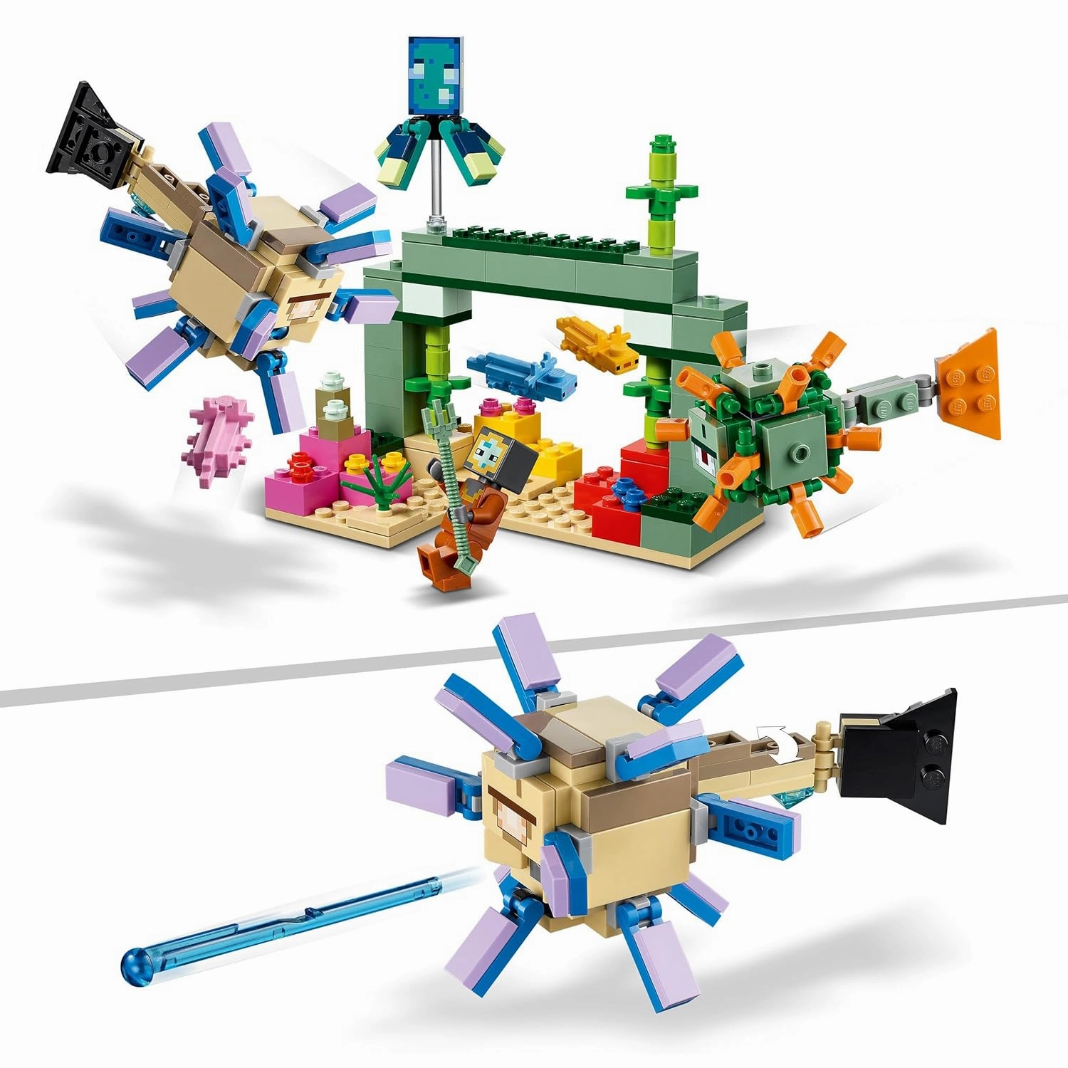 LEGO Minecraft The Guardian Battle Toy Building Kit For Ages 8 
