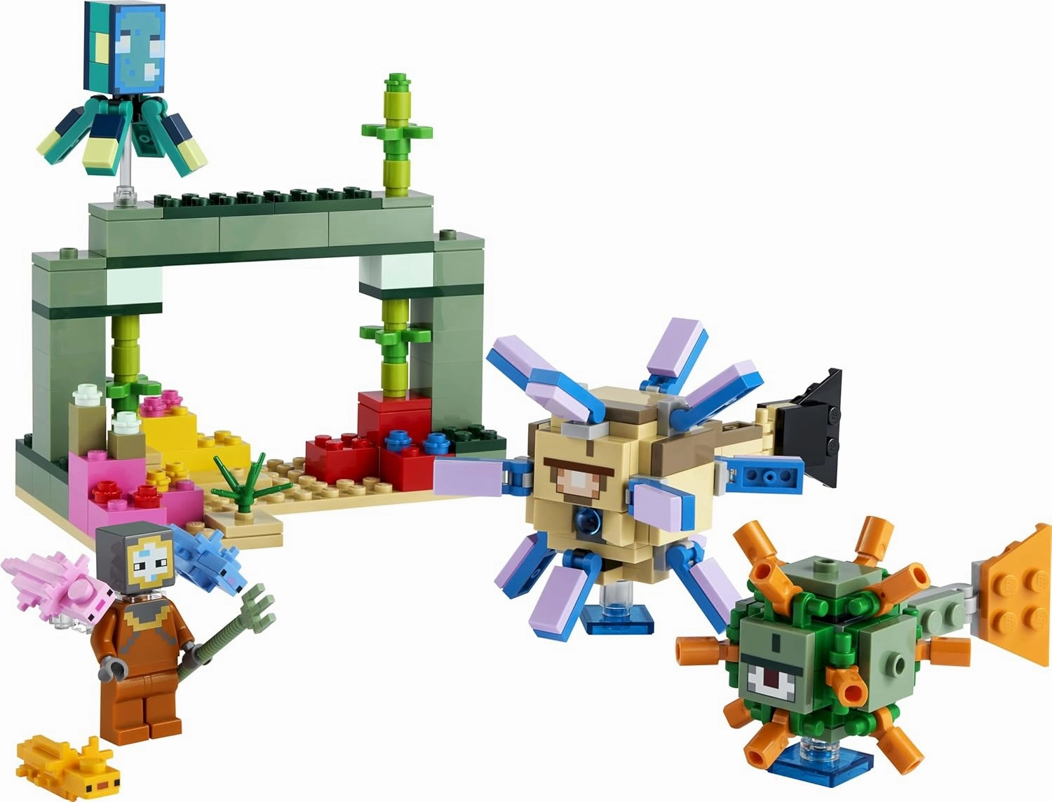 LEGO Minecraft The Guardian Battle Toy Building Kit For Ages 8 