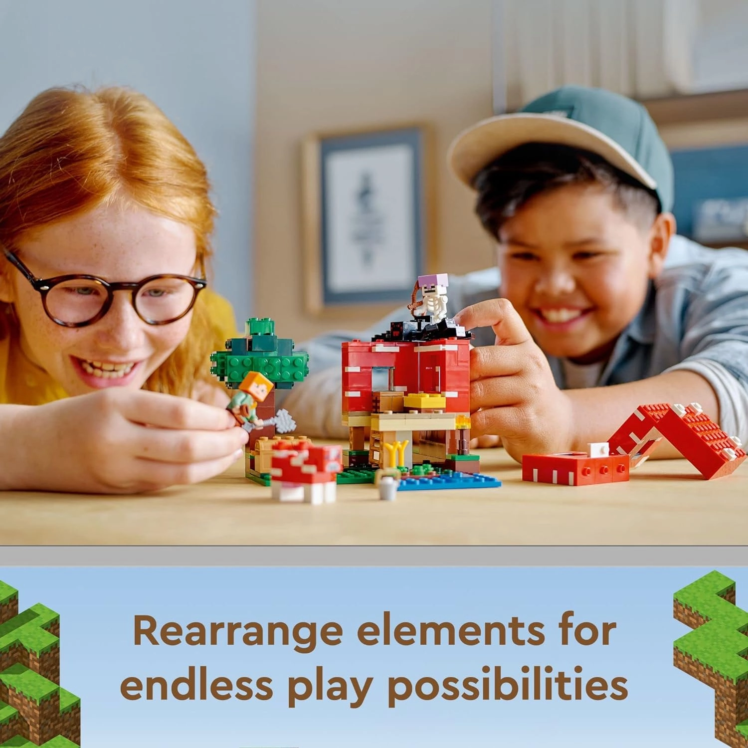 LEGO Minecraft The Mushroom House Set Building Kit for Ages 8 