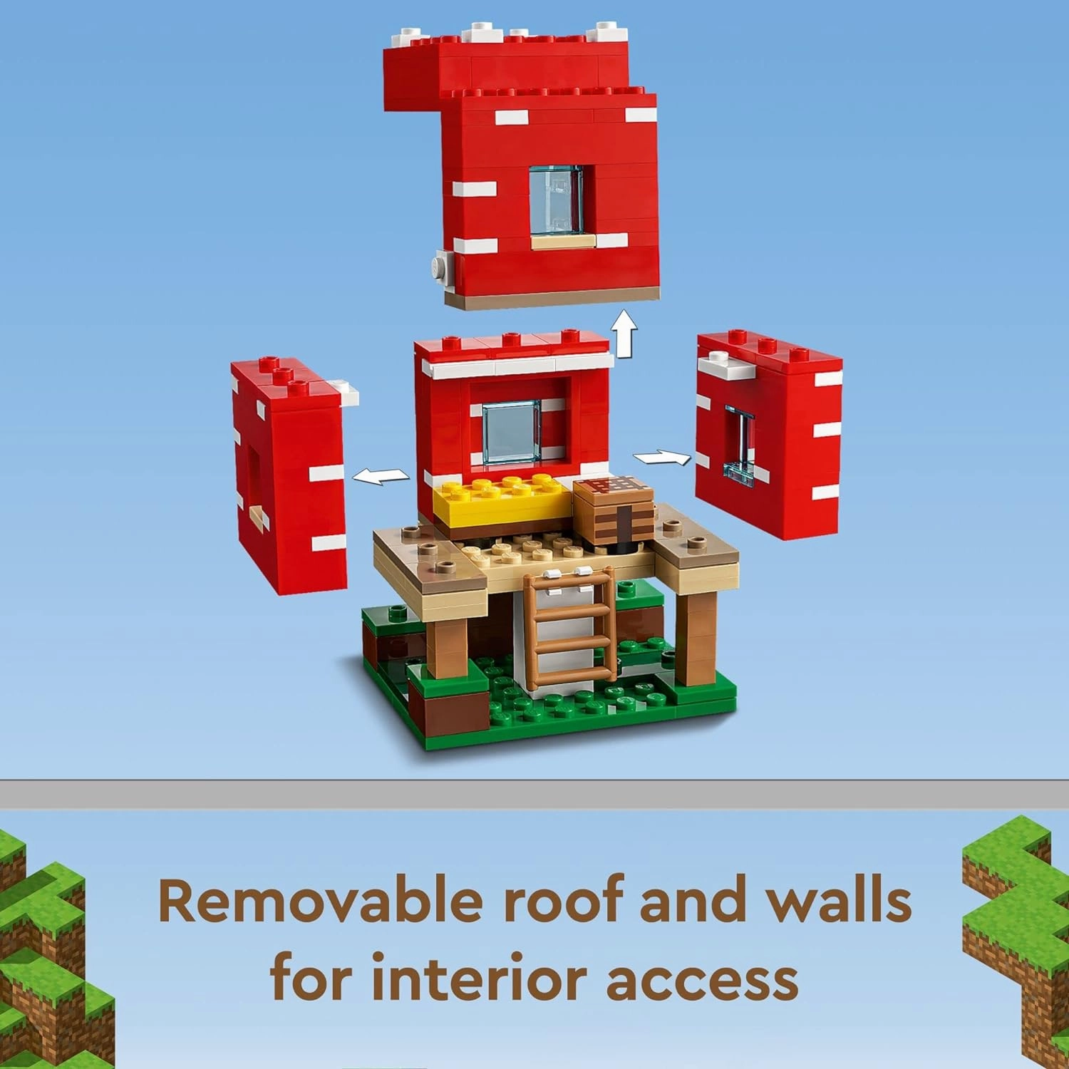 LEGO Minecraft The Mushroom House Set Building Kit for Ages 8 