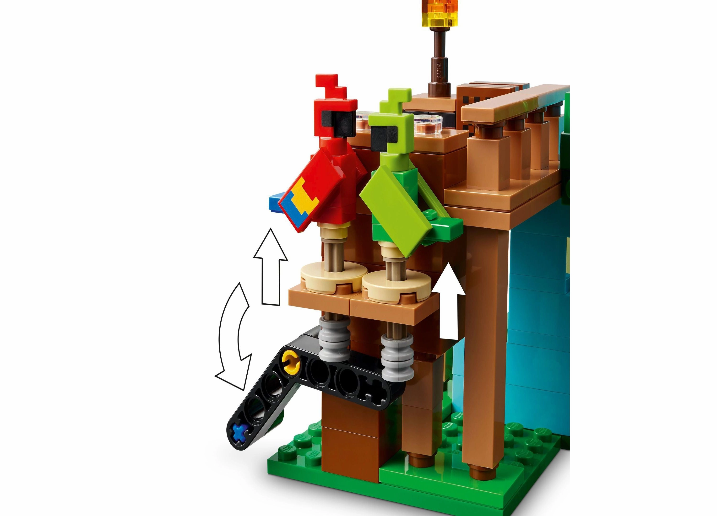 LEGO Minecraft The Parrot Houses Interactive Building Set 21282 - 535 Pieces