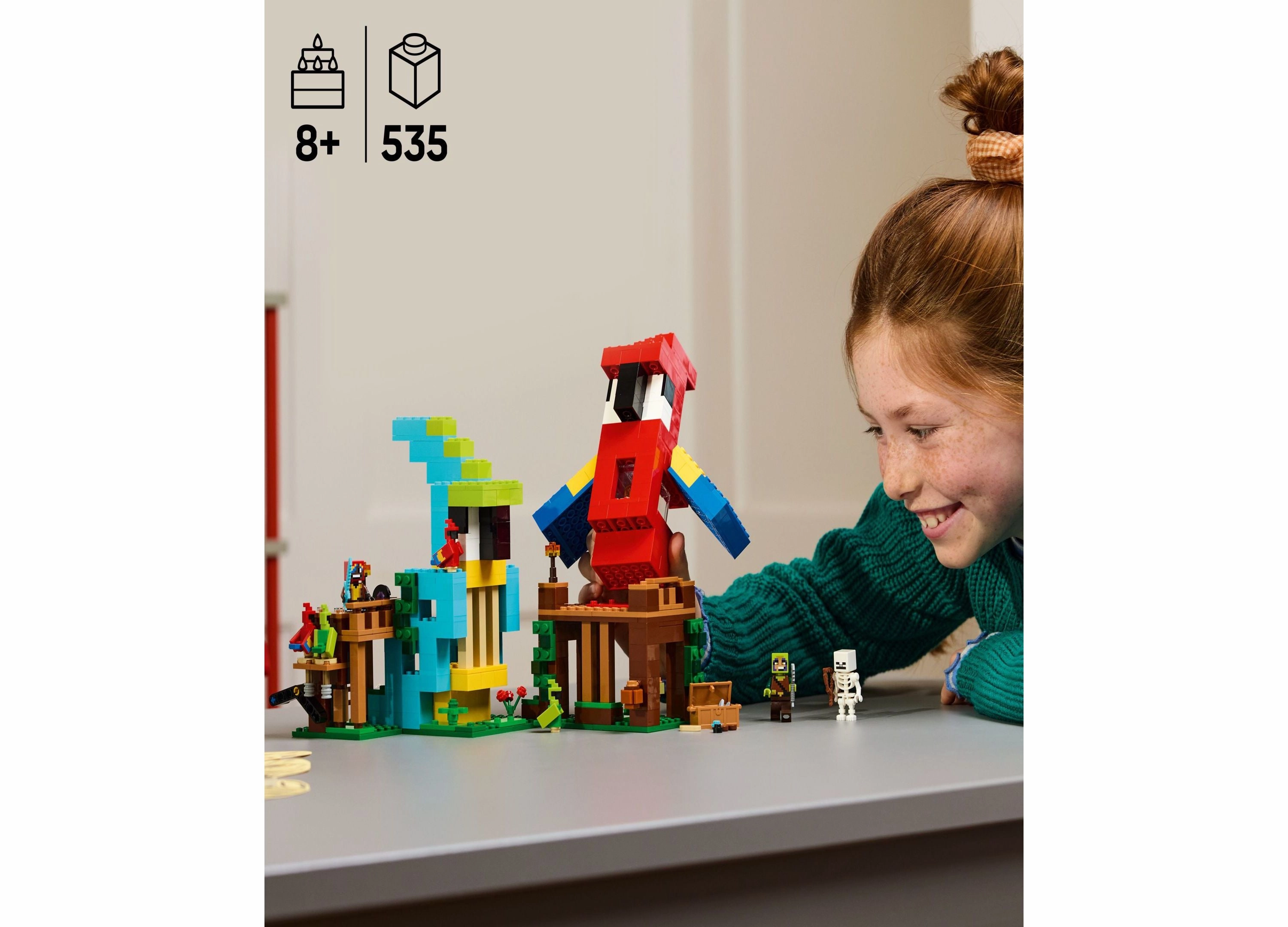 LEGO Minecraft The Parrot Houses Interactive Building Set 21282 - 535 Pieces