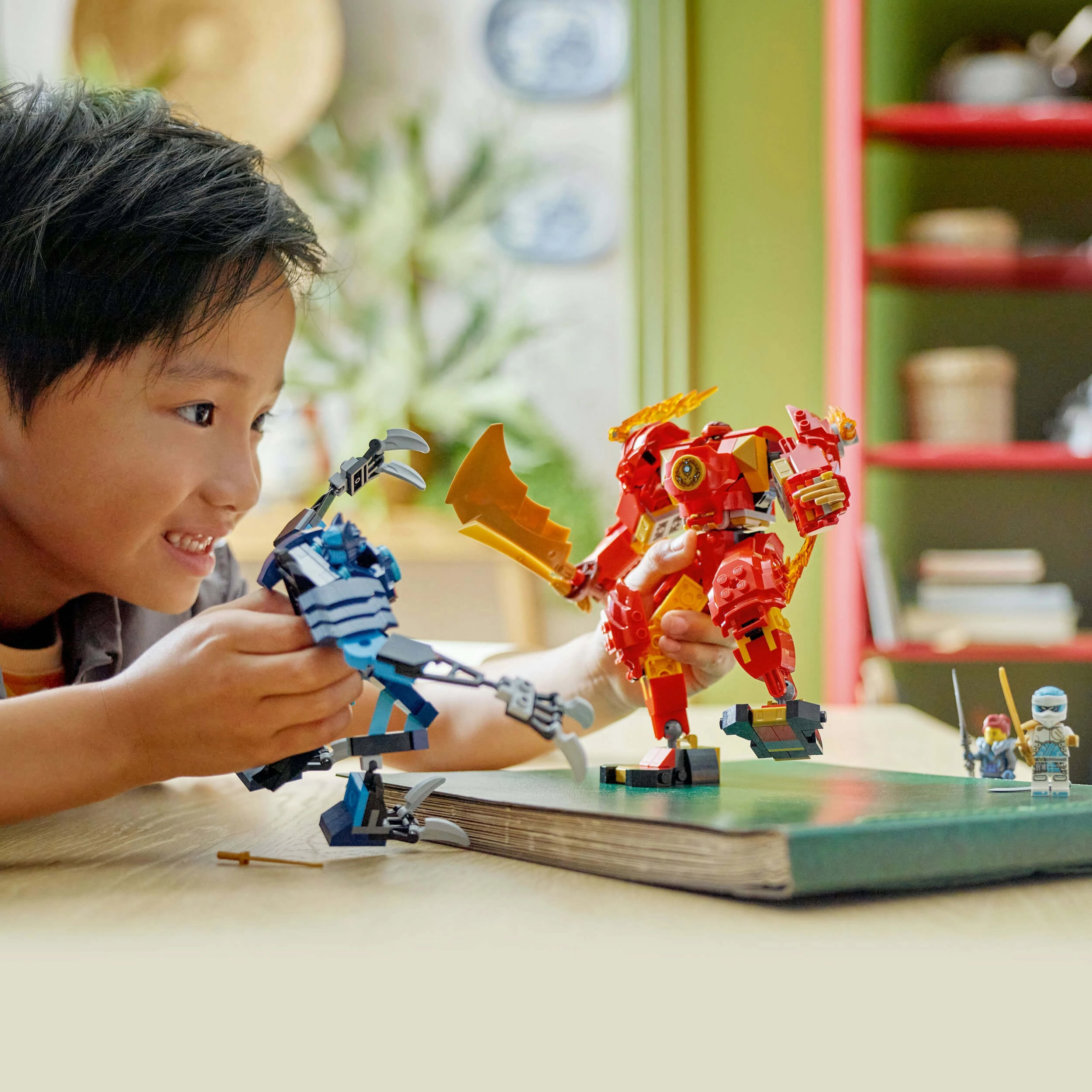 Lego Ninjago 71808 Kai's Elemental Fire Mech Playset for Ages 7 and Up