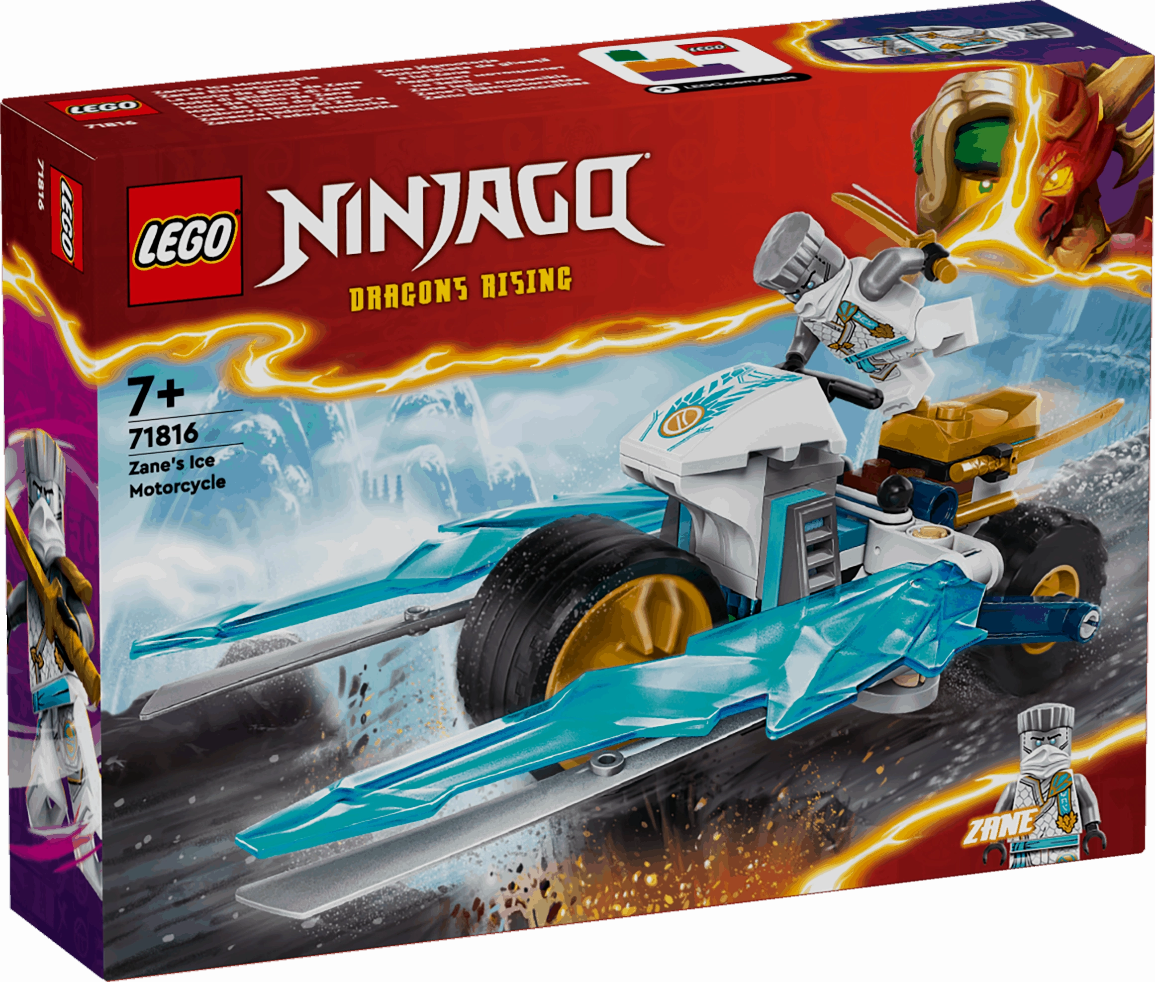 Lego Ninjago 71816 Zane's Ice Motorcycle Toy Playset for Ages 7 and Up
