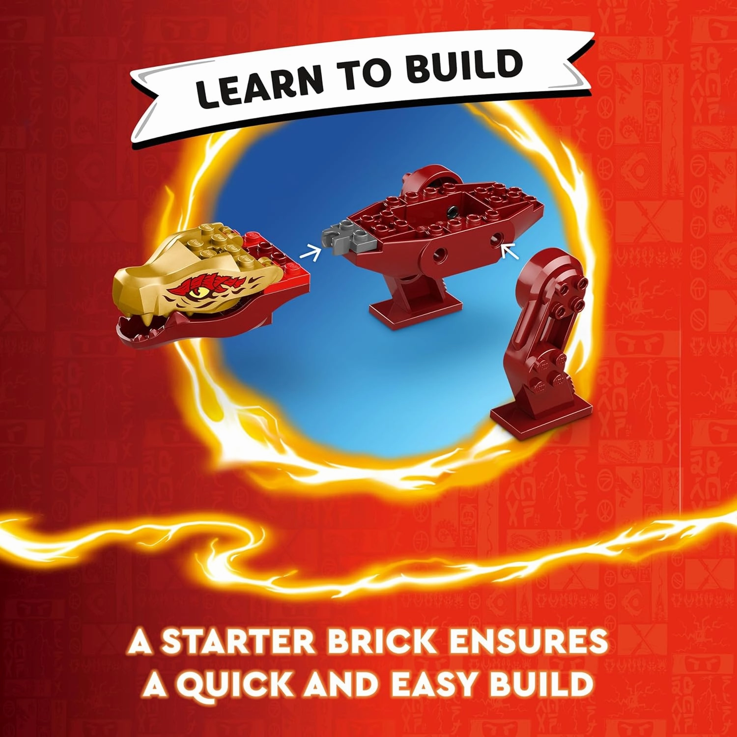 LEGO NINJAGO Kais Source Dragon Battle Toy Adventure Building Kit For Ages 4 