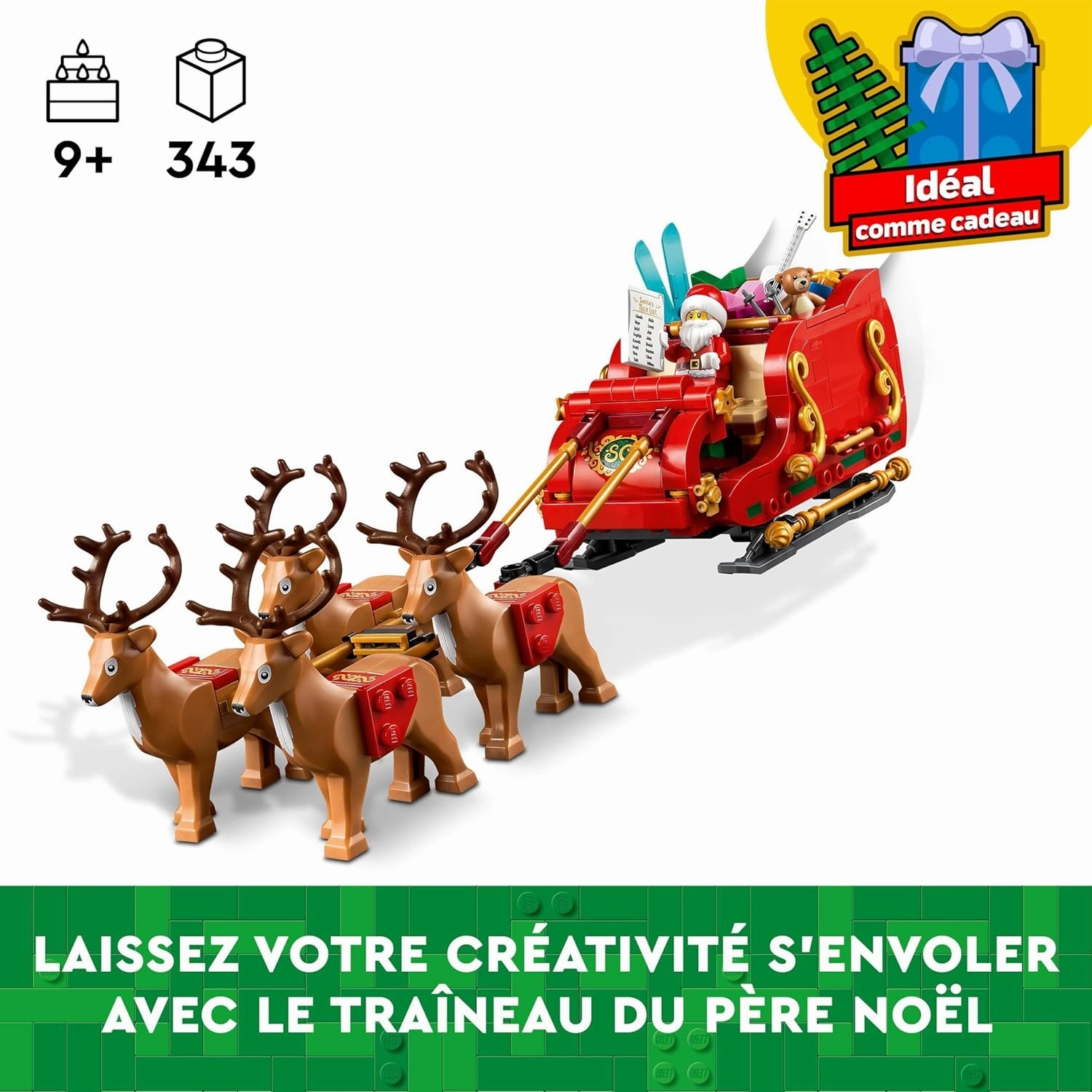 LEGO Santas Sleigh Toy Building Kit For Ages 9 