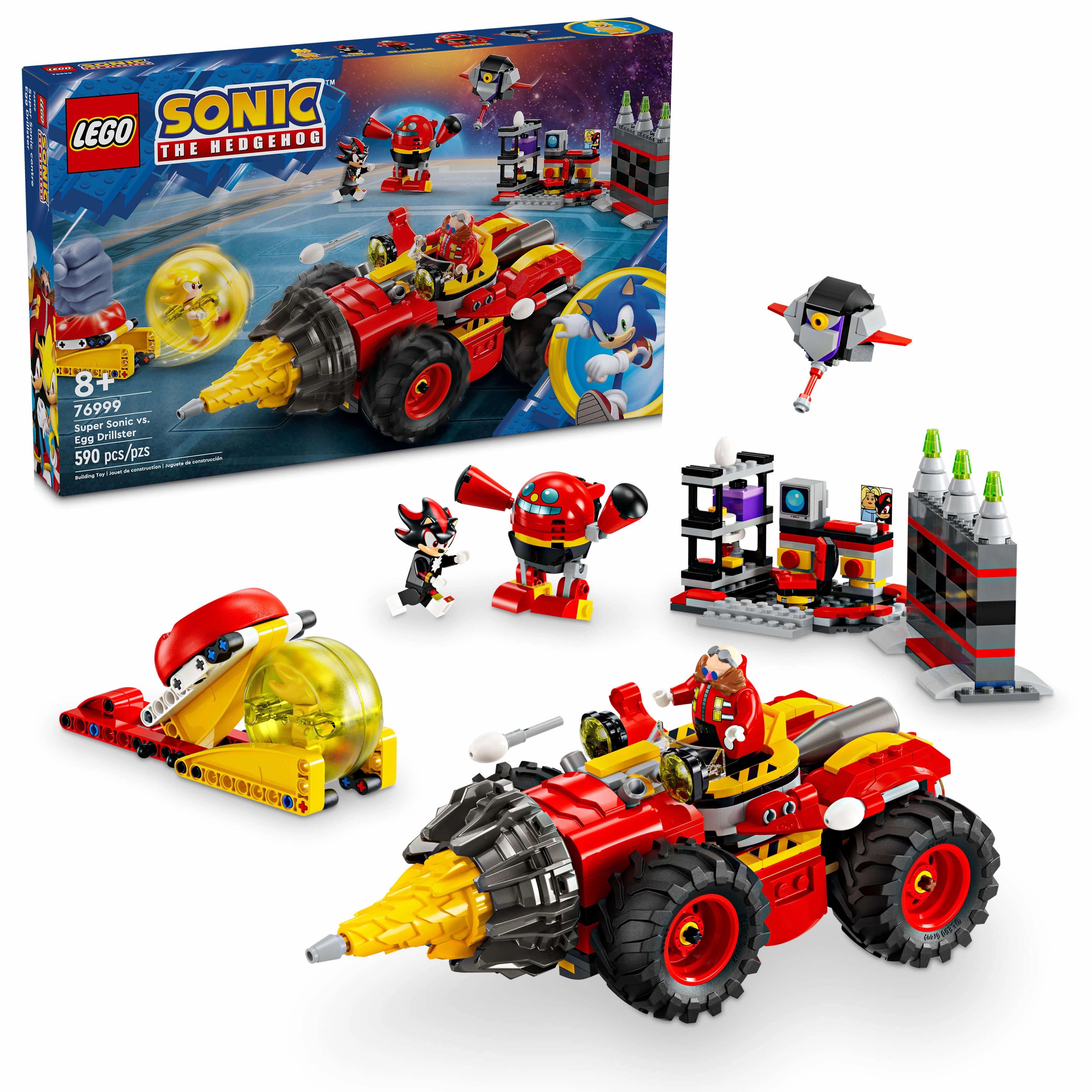 LEGO Sonic the Hedgehog Super Sonic vs. Egg Drillster 76999 Building Set