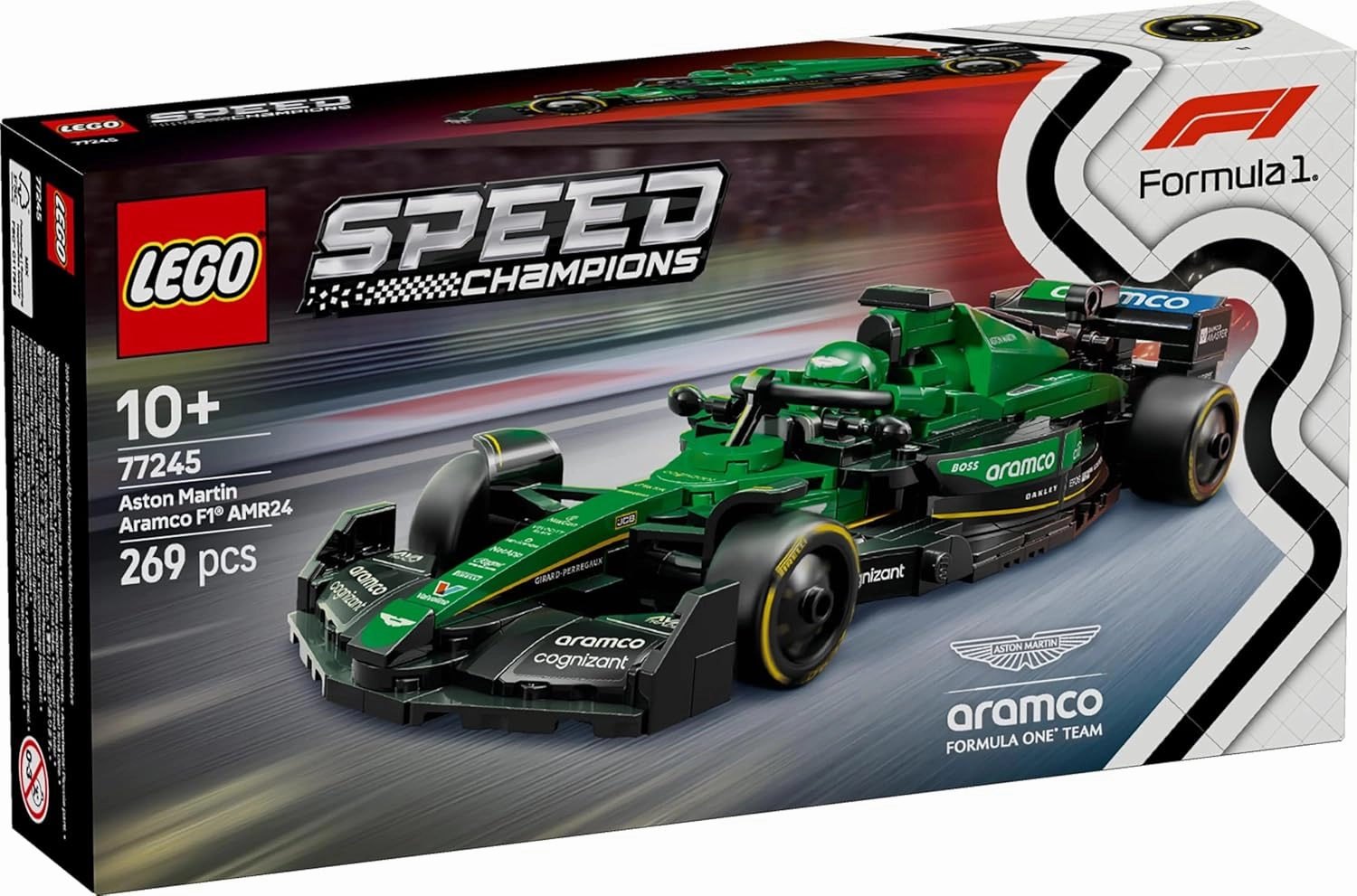LEGO Speed Champions Aston Martin Aramco F1 AMR24 Race Car Building Kit For Ages 10 
