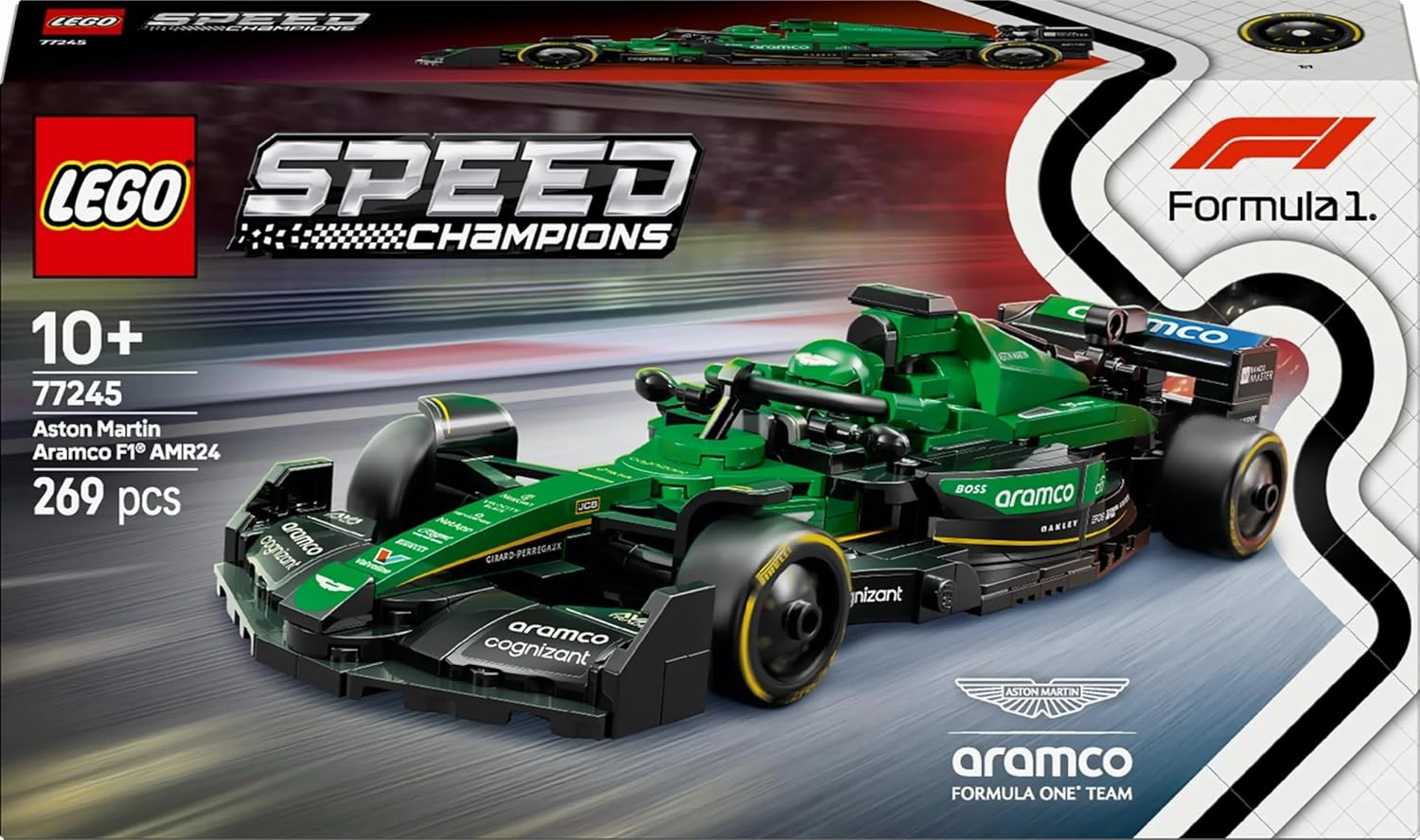 LEGO Speed Champions Aston Martin Aramco F1 AMR24 Race Car Building Kit For Ages 10 