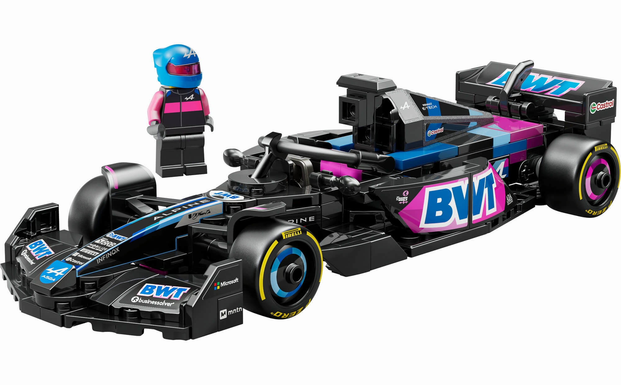 LEGO Speed Champions BWT Alpine F1 Team A524 Race Car Building Set - 258 Pieces