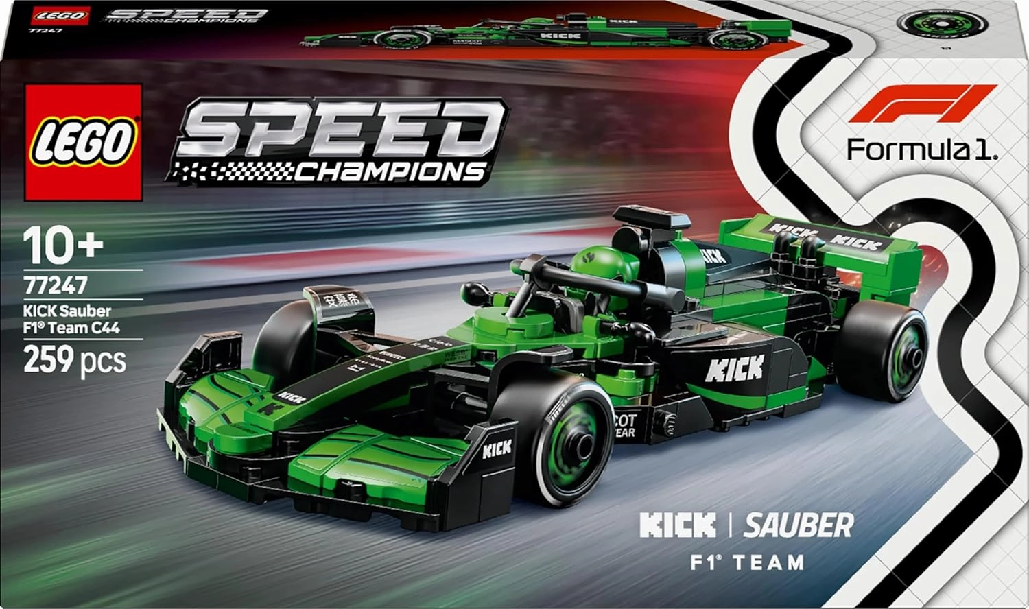 LEGO Speed Champions Kick Sauber F1 Team C44 Race Car Building Kit For Ages 10 