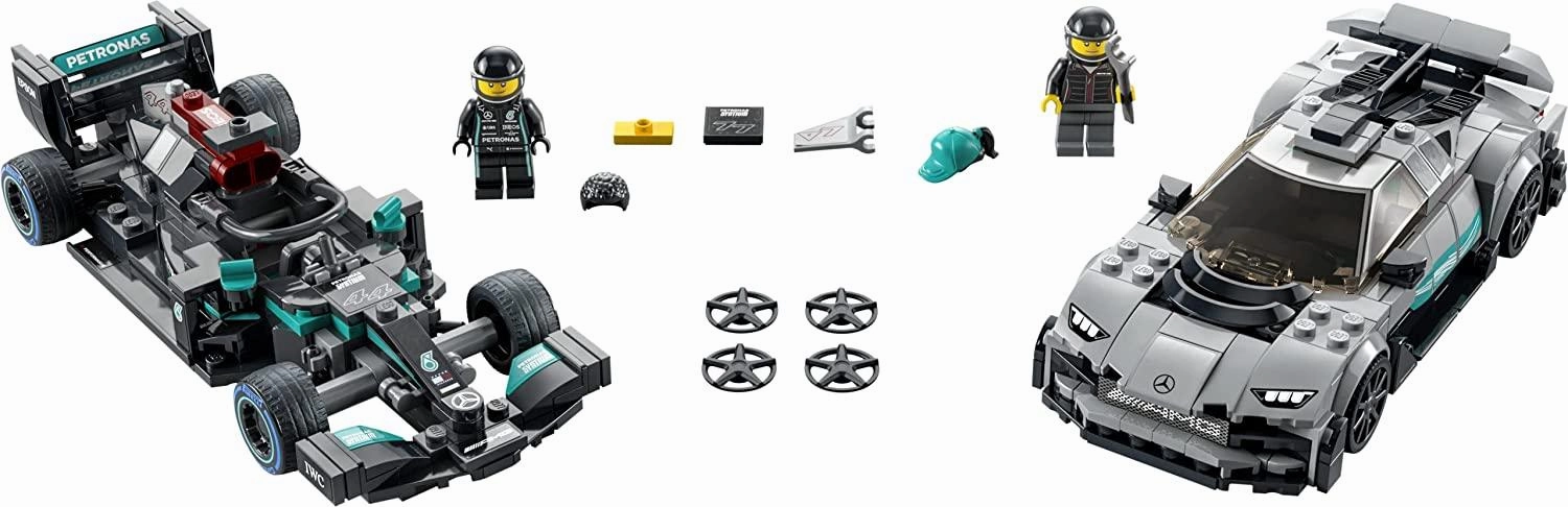 LEGO Speed Champions Mercedes-AMG F1 W12 E Performance & Mercedes-AMG Project One Building Kit for Ages 9 