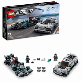 LEGO Speed Champions Mercedes-AMG F1 W12 E Performance & Mercedes-AMG Project One Building Kit for Ages 9 