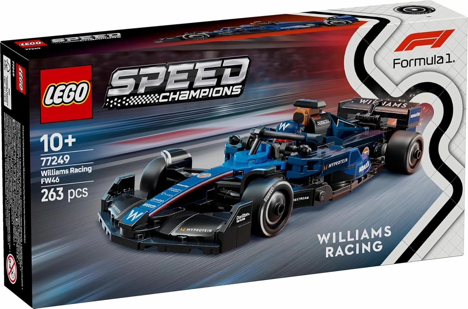 LEGO Speed Champions Williams Racing FW46 F1 Race Car Building Kit For Ages 10 