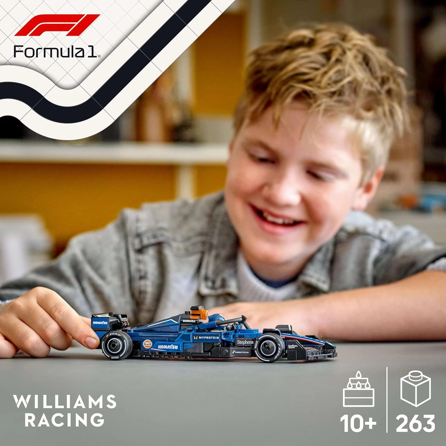 LEGO Speed Champions Williams Racing FW46 F1 Race Car Building Kit For Ages 10 