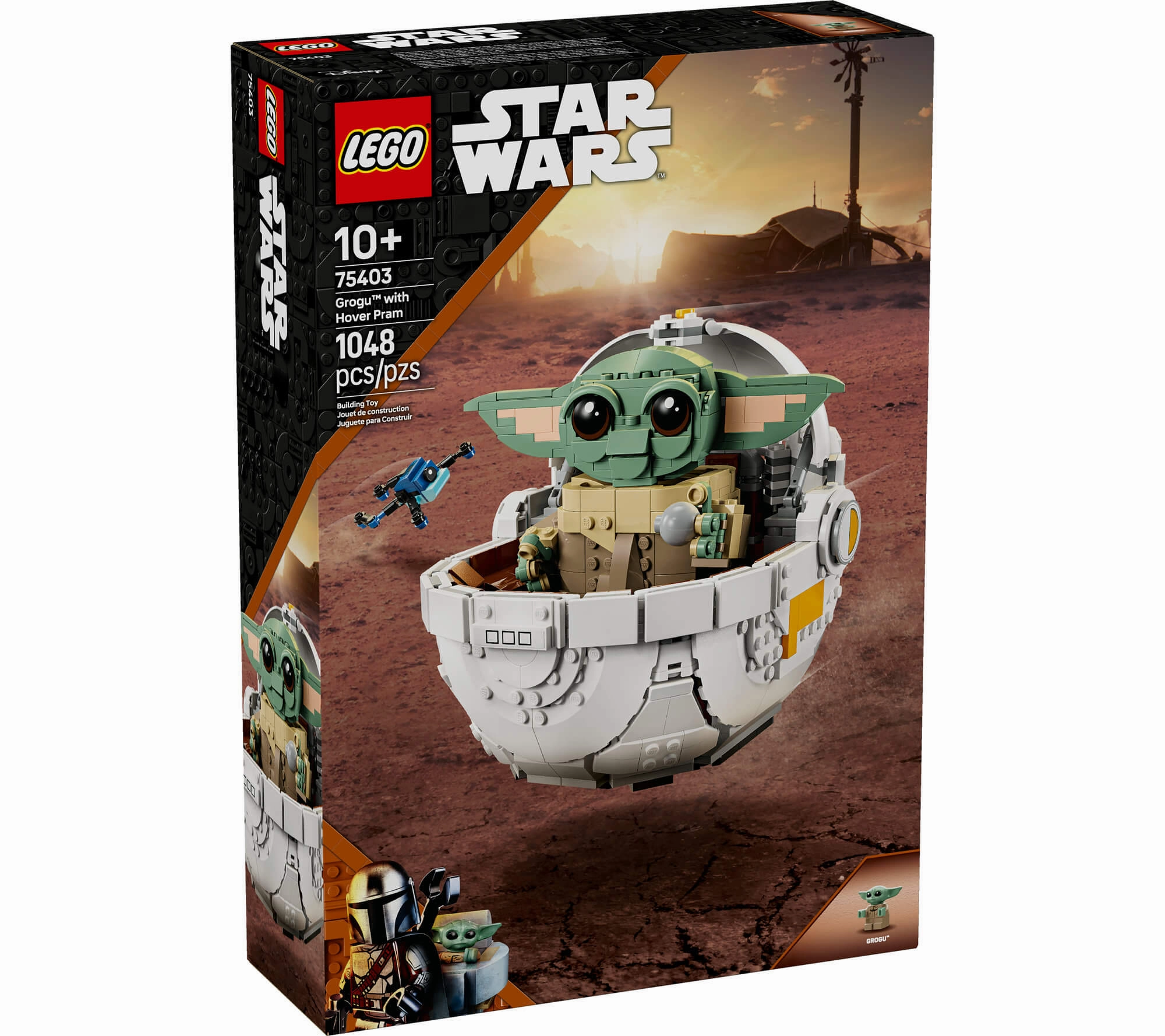 LEGO Star Wars The Mandalorian Grogu with Hover Pram Buildable Figure - 1048 Pieces