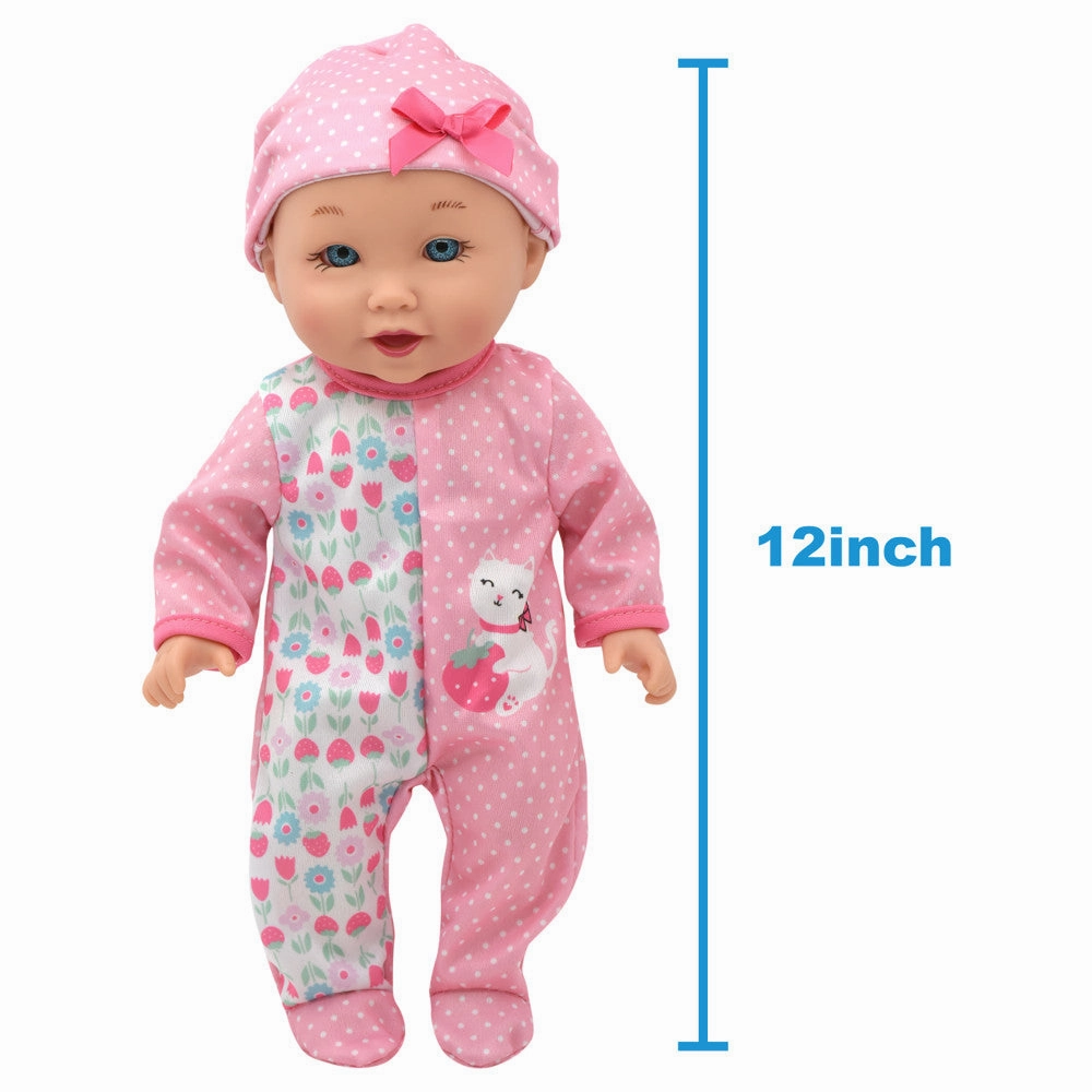 Little Darlings 12-inch - Pink Strawberry Kitty Playtime Doll