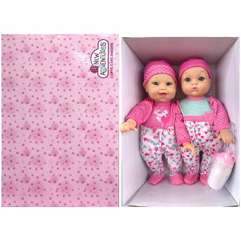 Little Darlings 12 Inch - Talking Twins with Heart-Themed Outfits